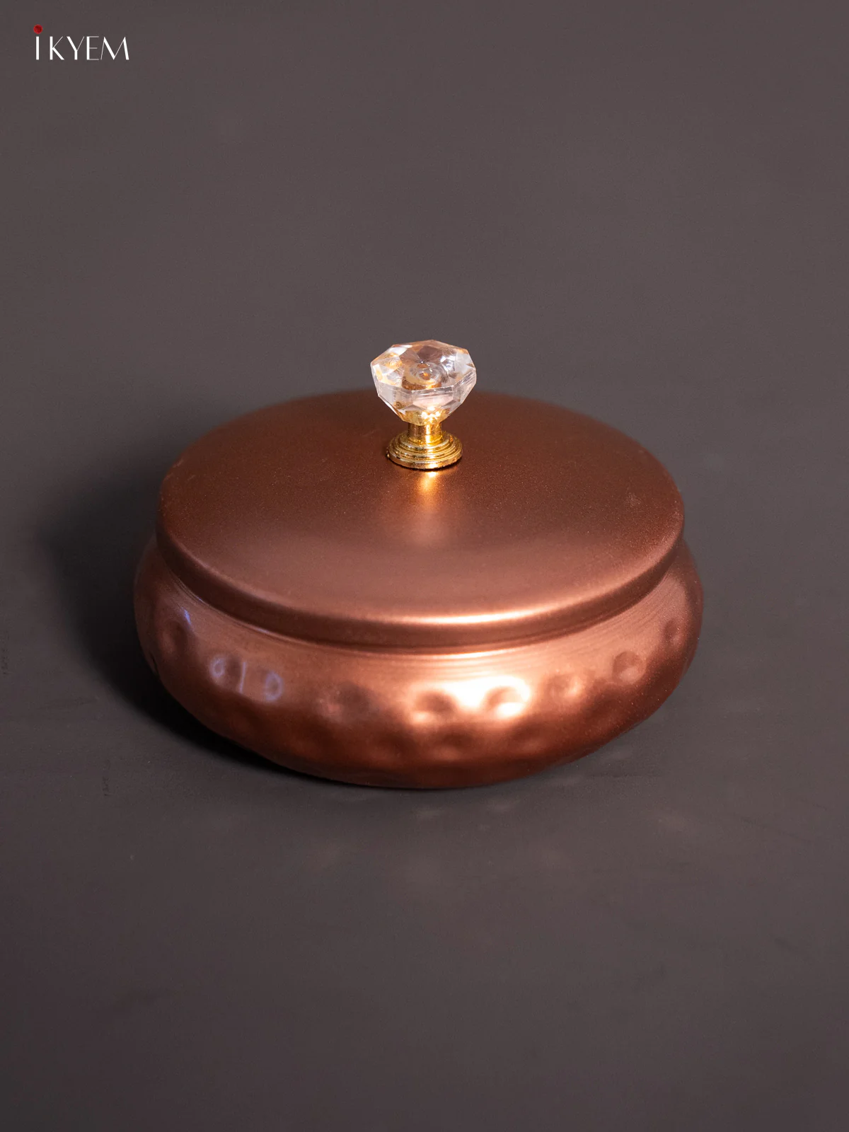 Metal Copper Coating Nut jar - 3 Inch - KI09173
