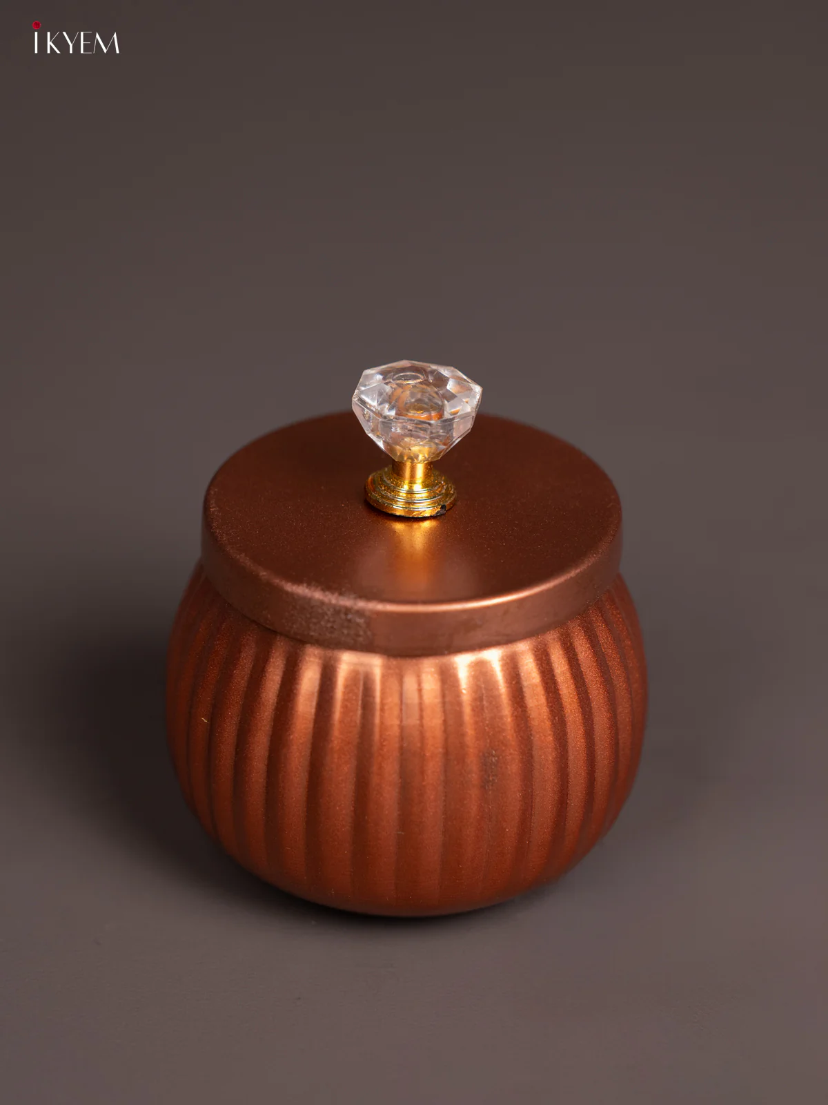 Metal Copper Coating Nut jar - Small - 3 Inches - KI09181