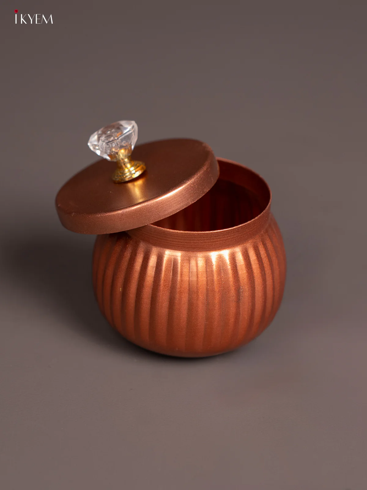 Metal Copper Coating Nut jar - Small - 3 Inches - KI09181 - Image 2