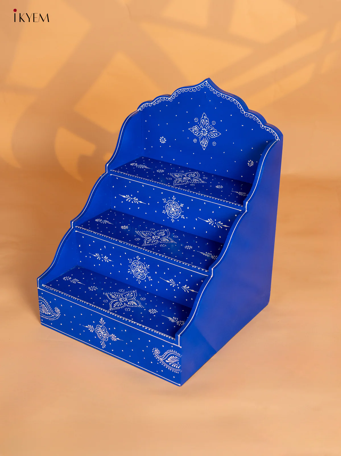 WOODEN HANDPAINTED 3 STEPS GOLU PADI - Blue - KI12140 - Image 6