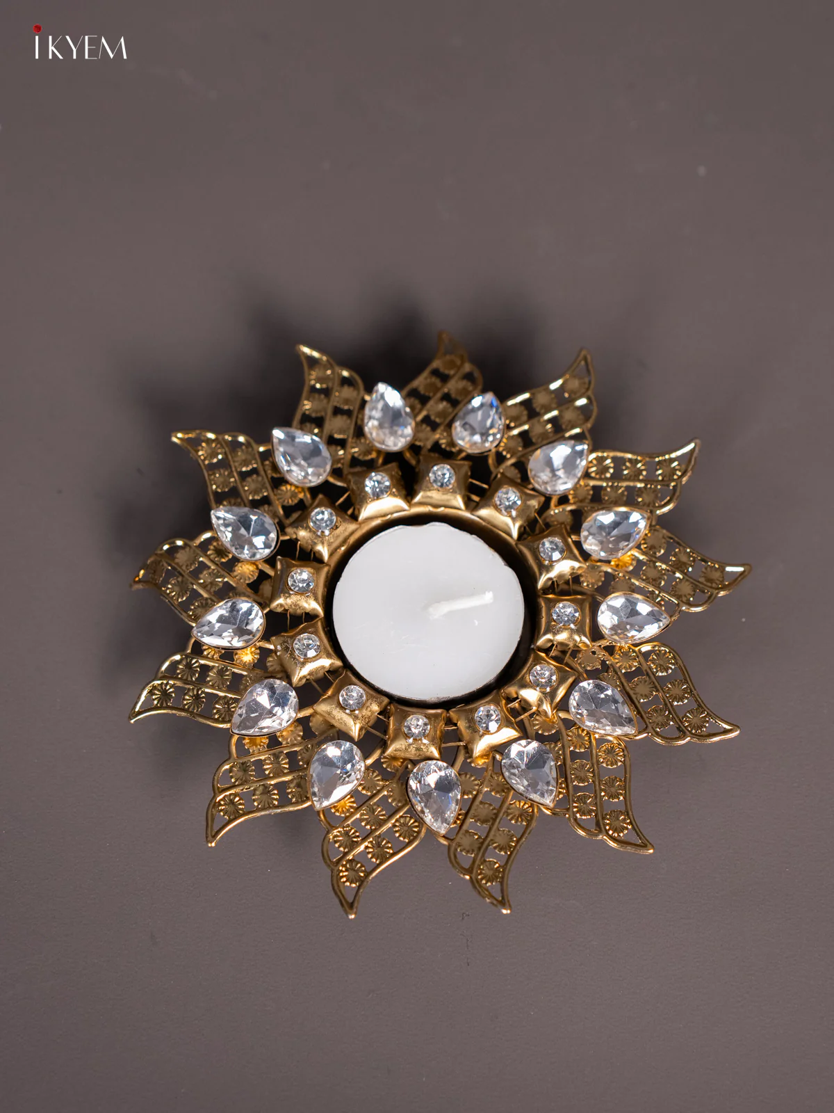 Flower Design Candle Holder - (5x5) Inches - KI14118 - Image 3
