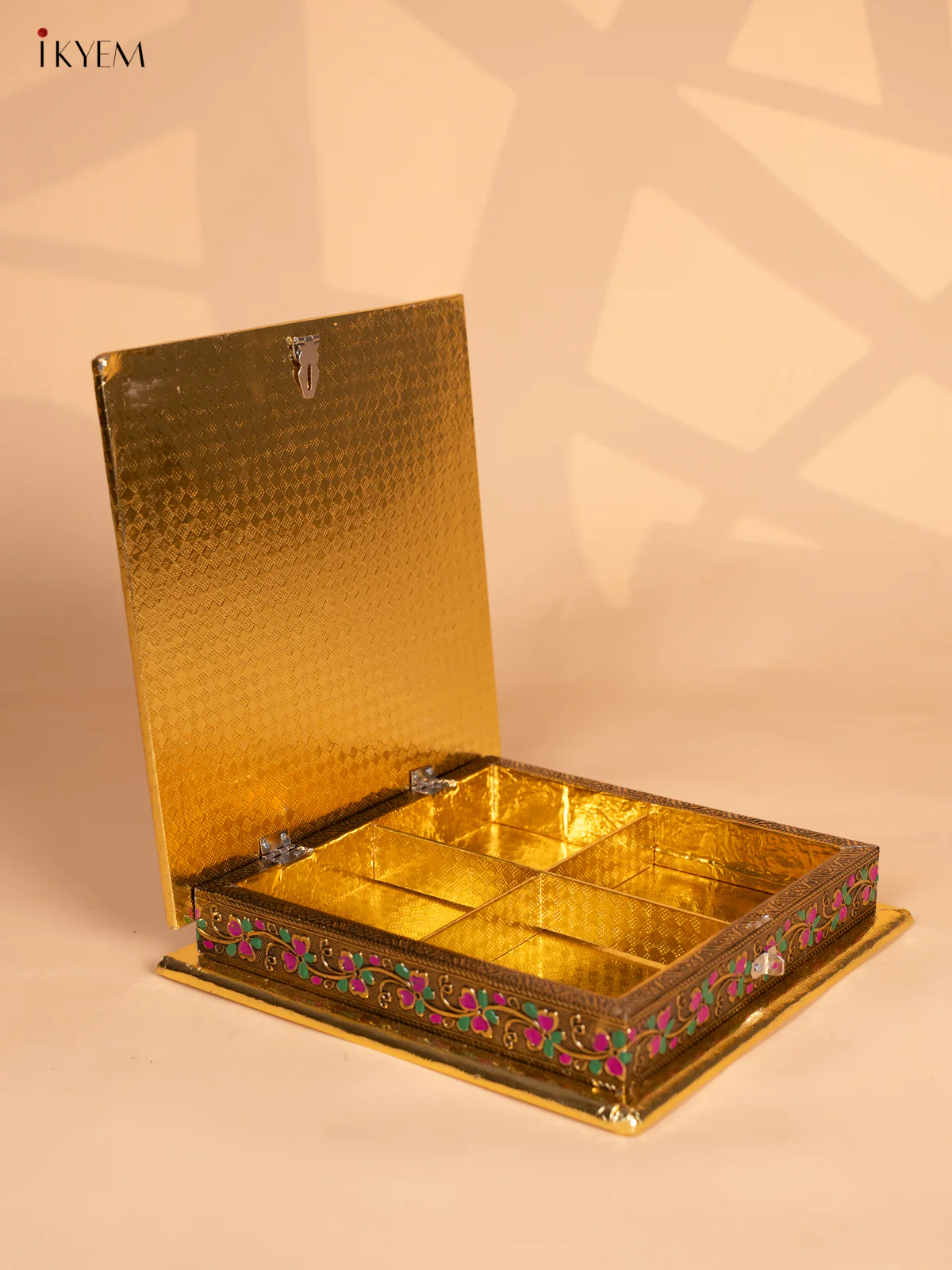 Floral design Dry fruit Box- (10x10) Inches - KI15172 - Image 2