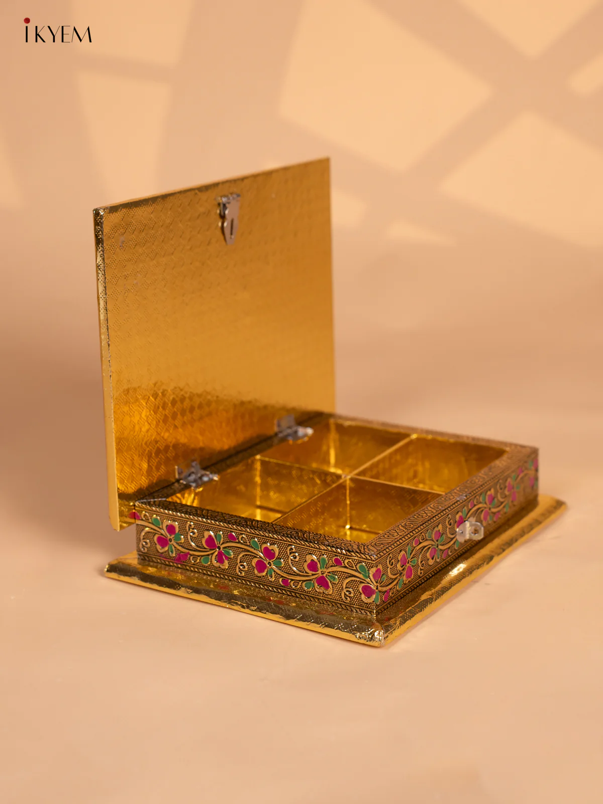 Elephant Design Dry Fruit Box - (7x9) Inches - KI15173 - Image 2
