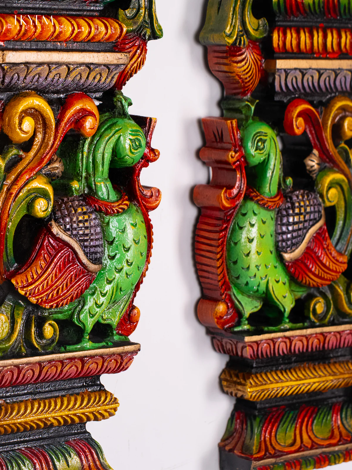 Wooden Hand Painted Annam Wall hanging set - 18 Inches - KI17129 - Image 4