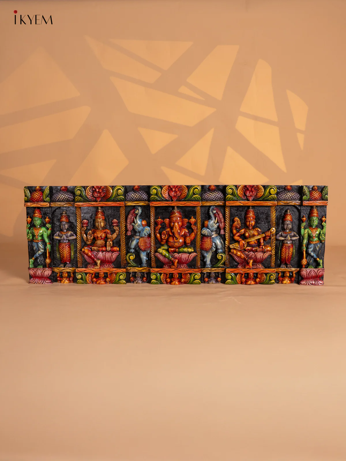 Wooden lakshmi saraswathy Gadesha Panel