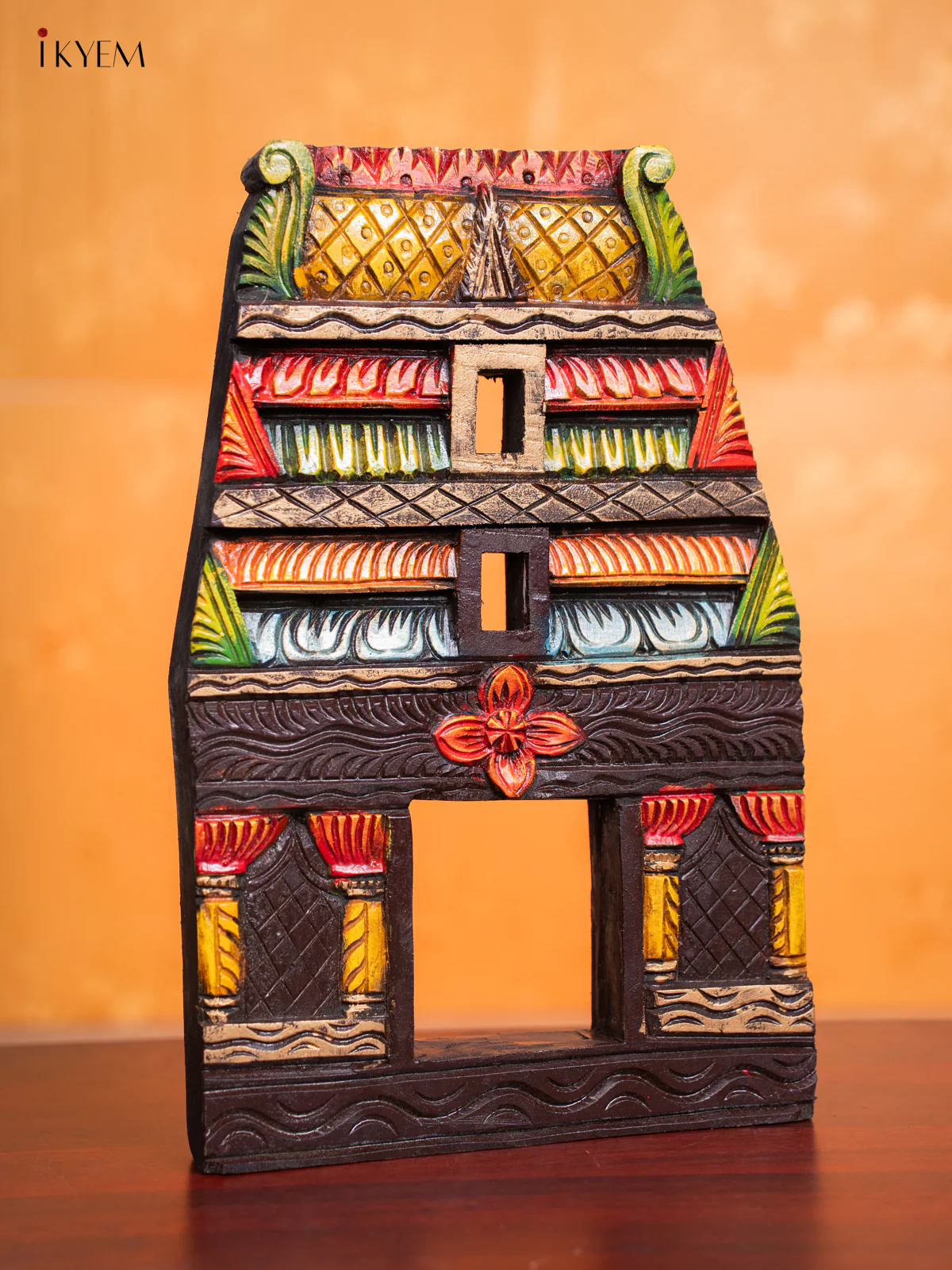 Wooden Gopuram Panel - 15 Inches - KI17144 - Image 4