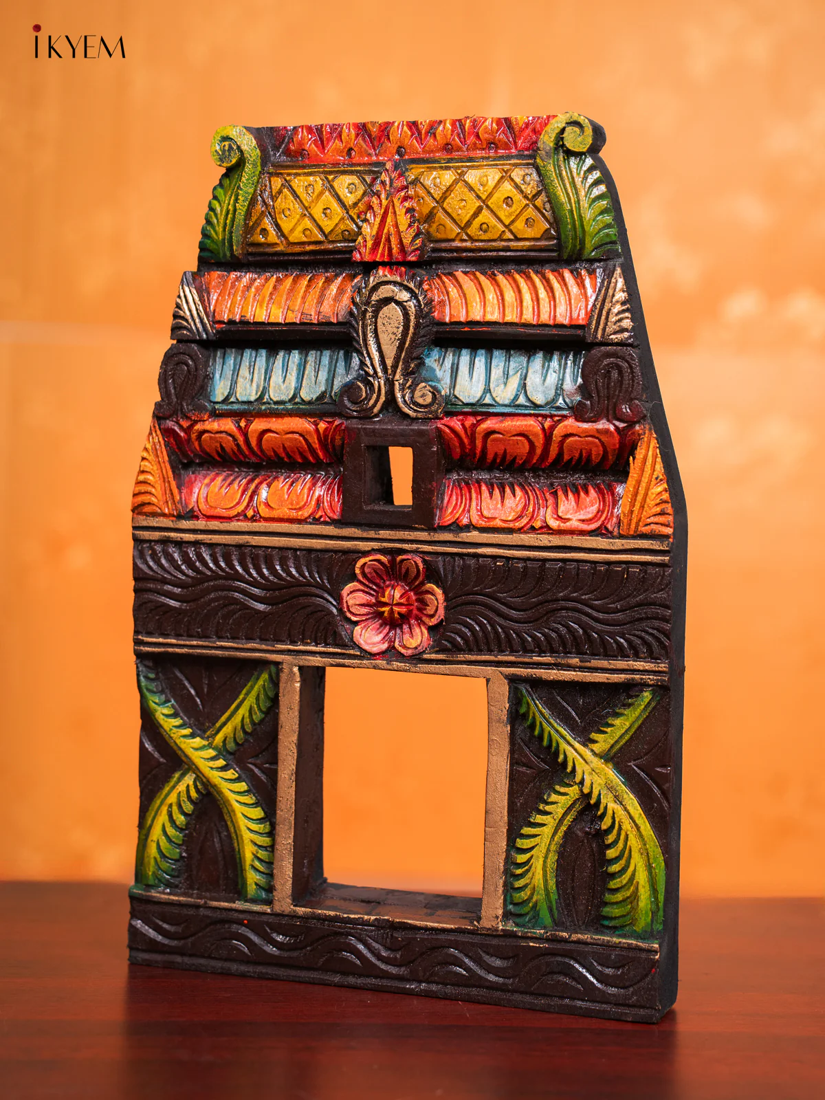 Wooden Gopuram Panel - 15 Inches - KI17145 - Image 5
