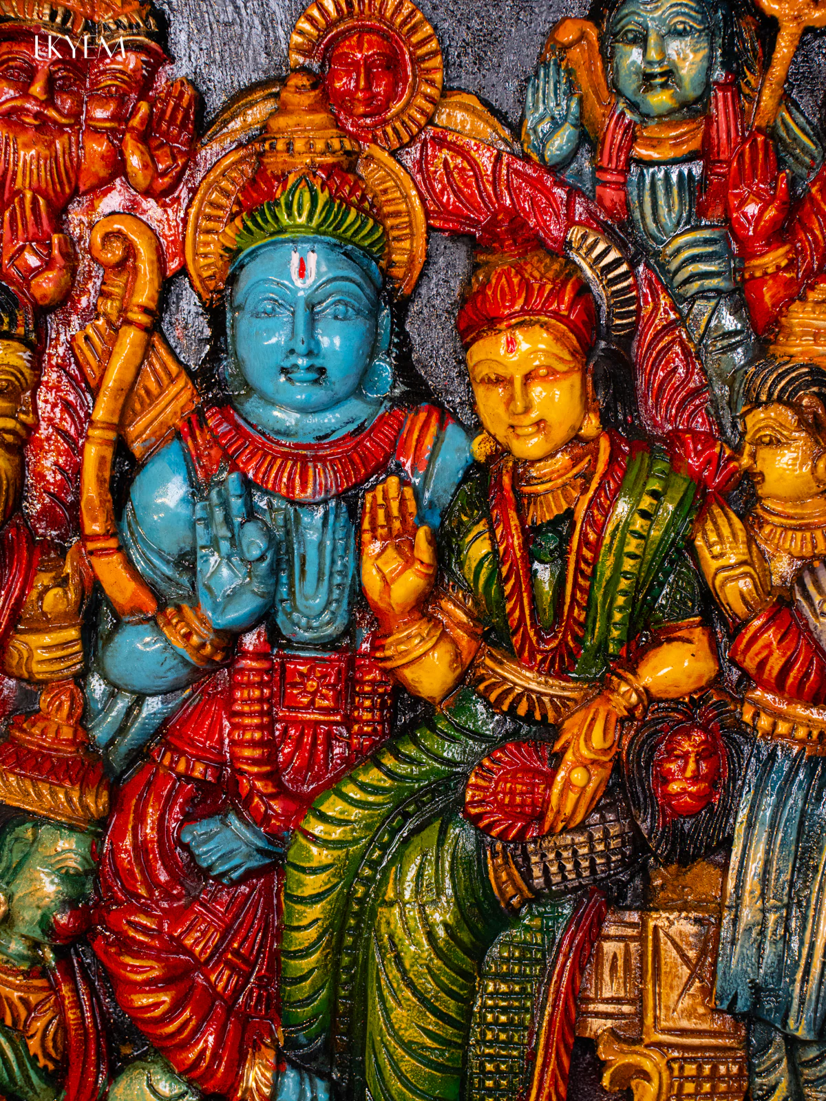 Wooden Ram Darbar Wall Frame - 36 Inches - KI17150 - Image 5