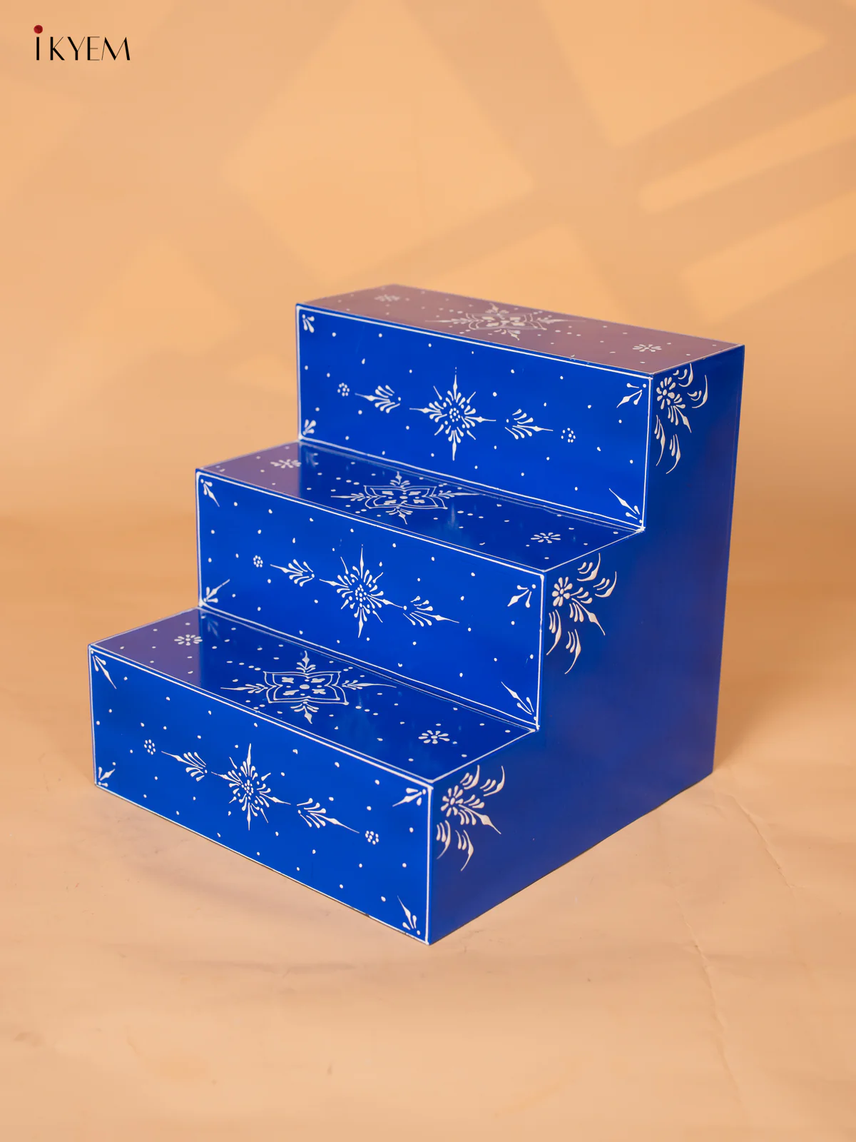 Wooden Hand-Painted 3-Step Golu Padi - Blue - 12 Inches - KI19120 - Image 5