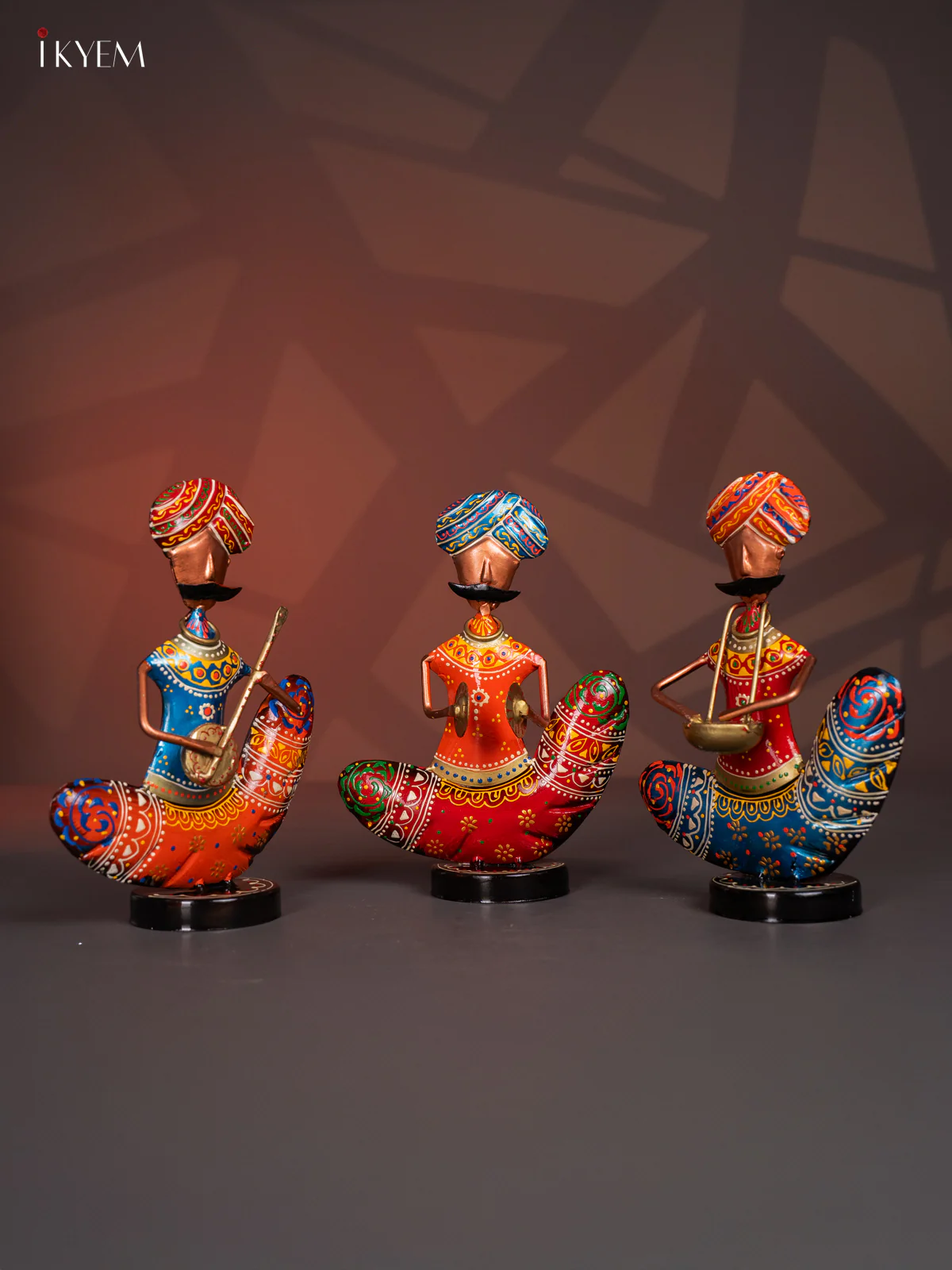 Hand-Painted Metal Musician Mens Set of 3 - 9 Inches - KI20115 - Image 5