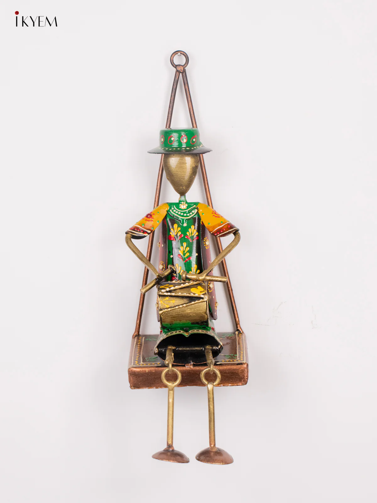 Hand-Painted Musician Boys Metal Wall Hanging Set of 3 - 12 Inches - KI20119 - Image 3