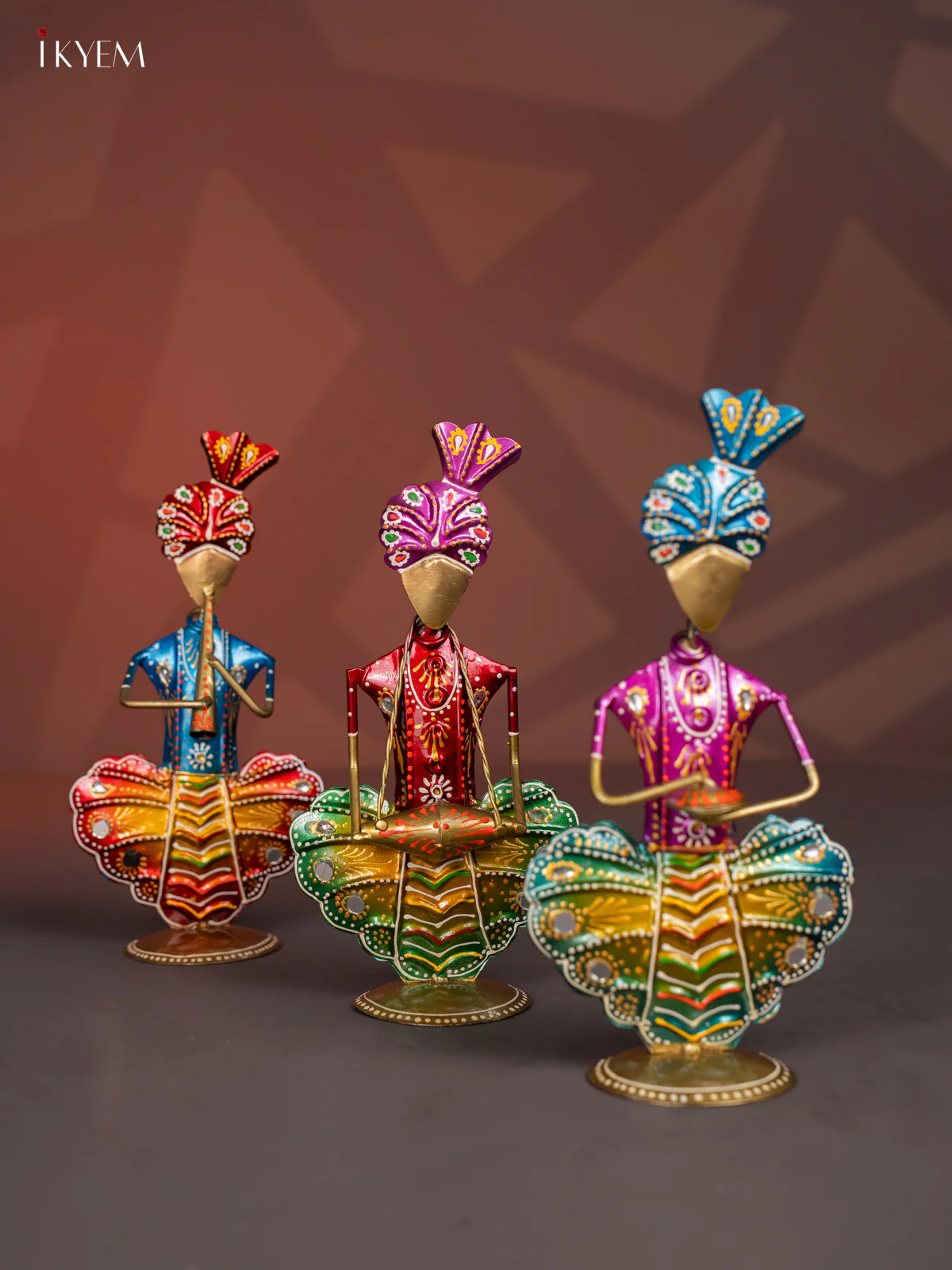 Hand-Painted Metal Musician Mens Set of 3 - 10 Inches - KI20120 - Image 5