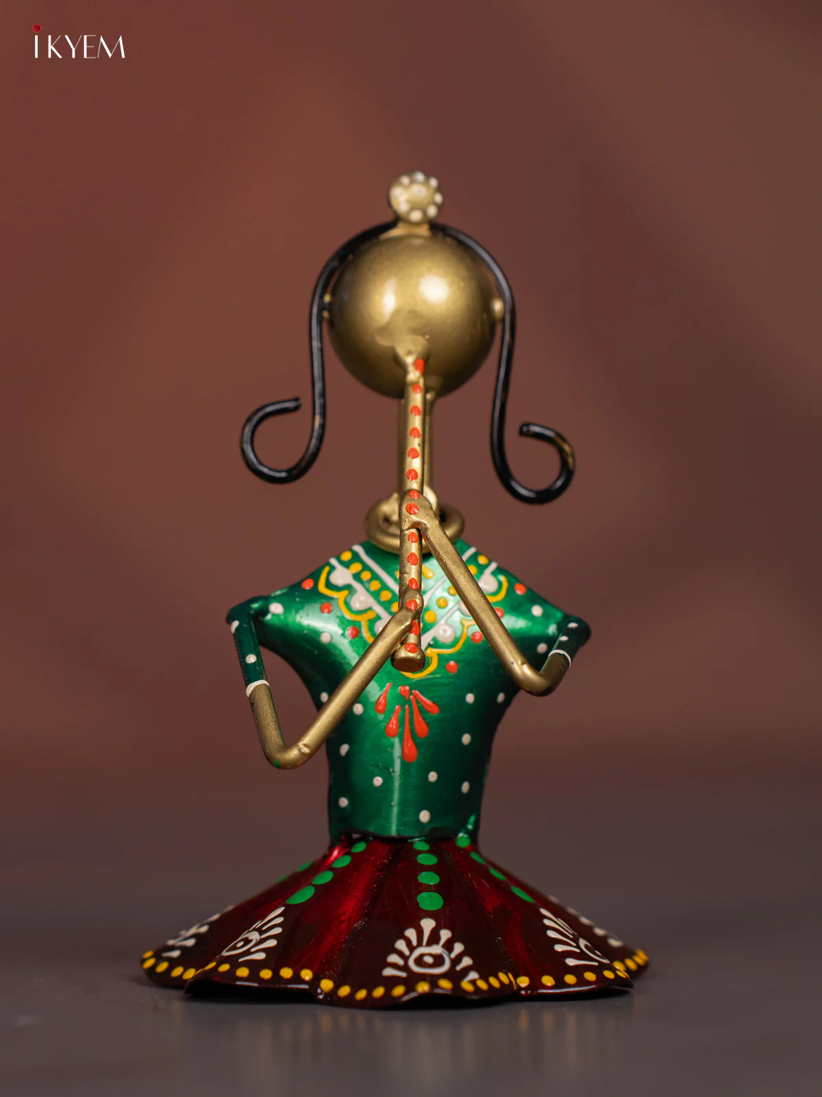 Hand-Painted Musician Ladys Metal set of 3 - 5 Inch - KI20124 - Image 3