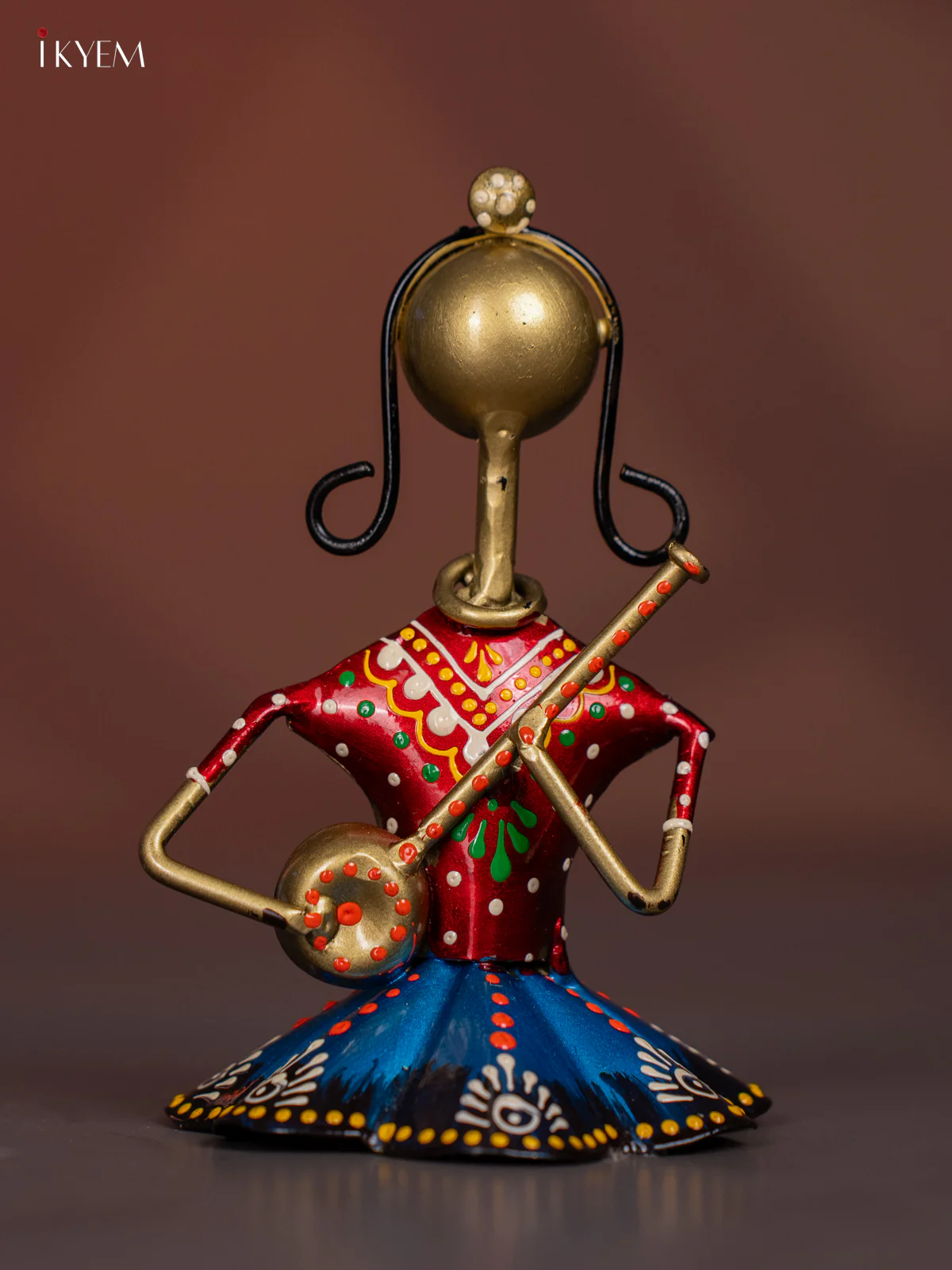 Hand-Painted Musician Ladys Metal set of 3 - 5 Inch - KI20124 - Image 5