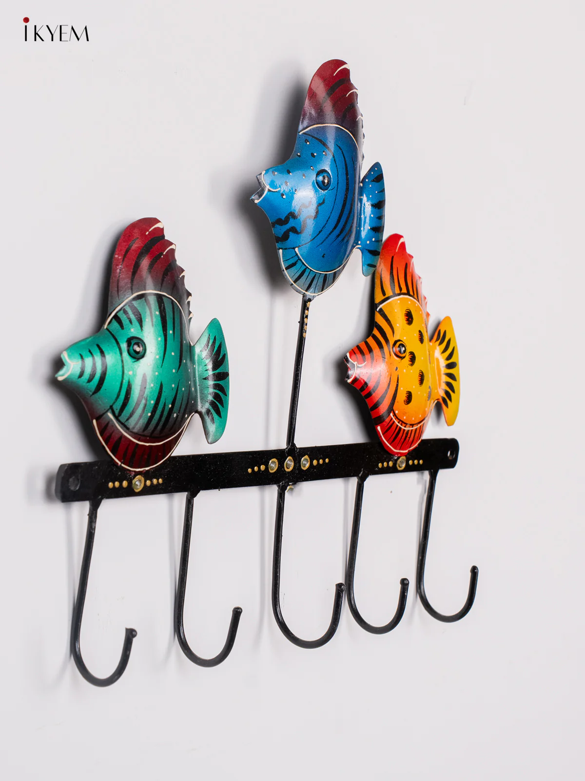 Hand-Painted Fish Metal Key Hanger - 12 Inch - KI20133 - Image 4