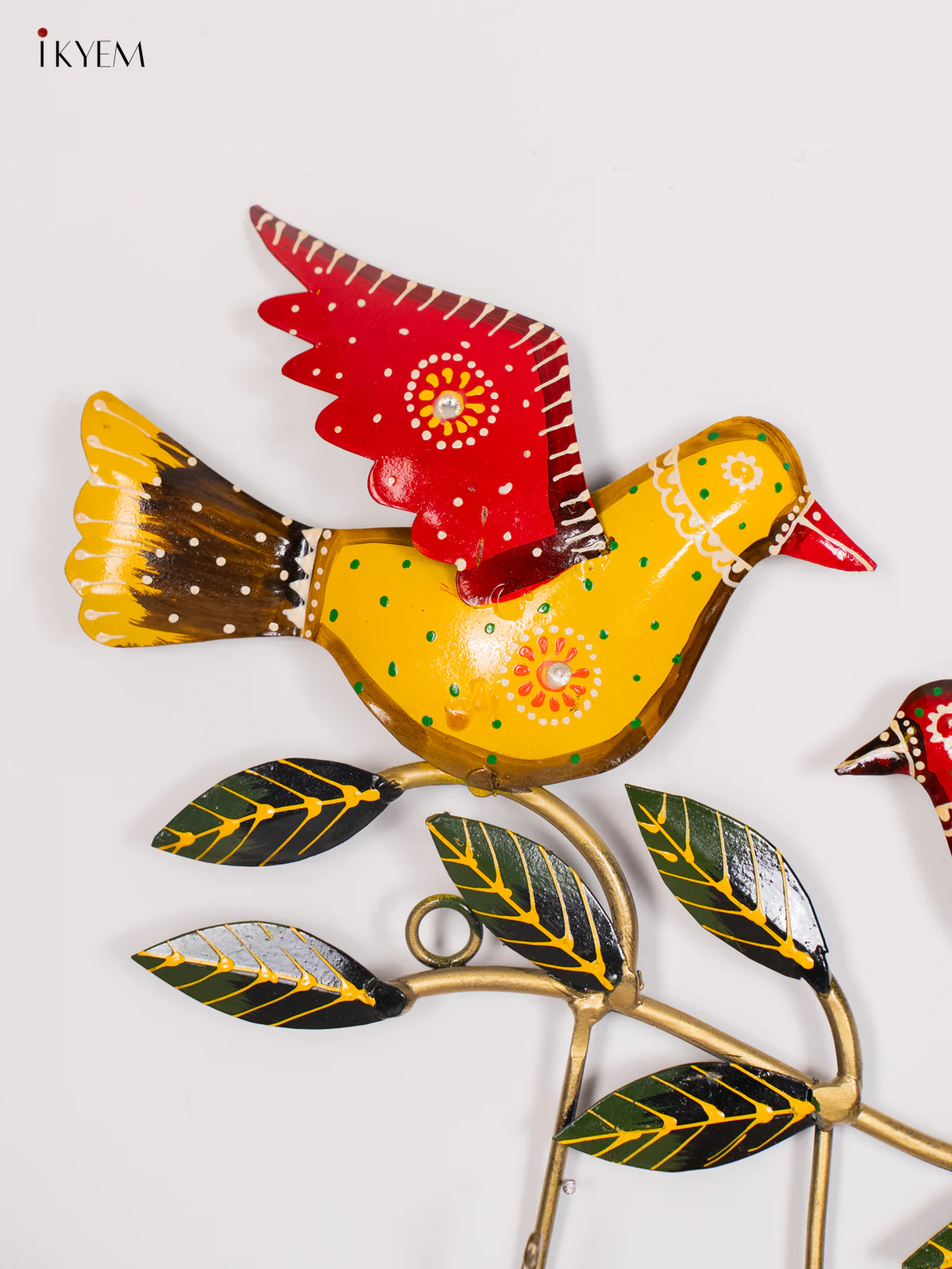 Hand-Painted Bird Metal Key Hanger - 8.5 Inch - KI20134 - Image 4