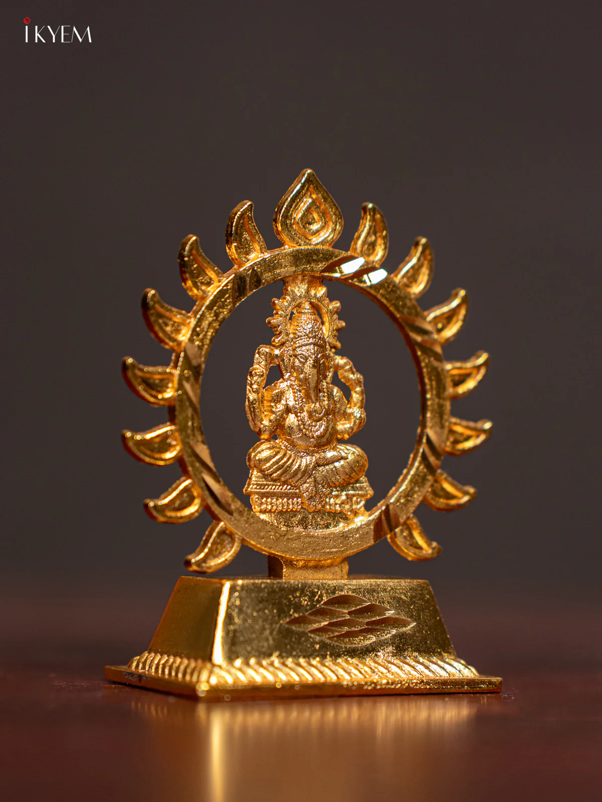 Gold‑Plated Ganesha Idol – 2.5 Inch - KI20149 - Image 2