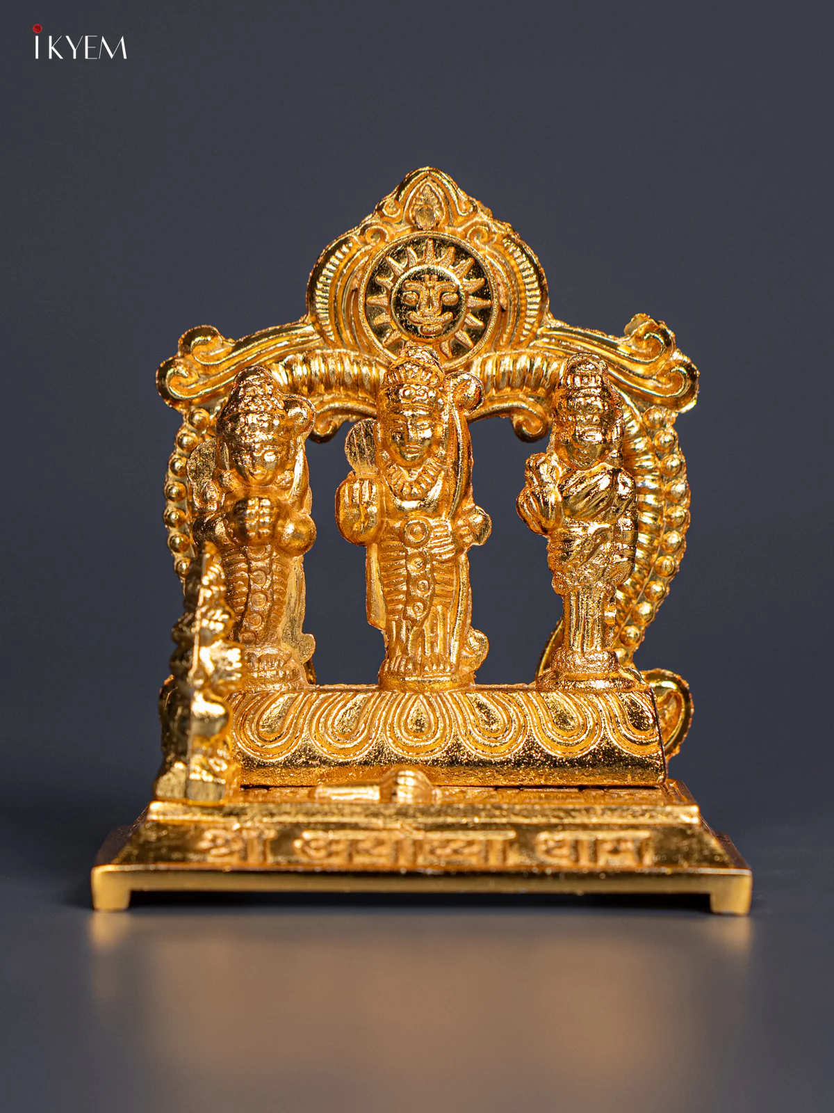 Gold Plated ram Dharbar - 3.5 Inch - KI20153