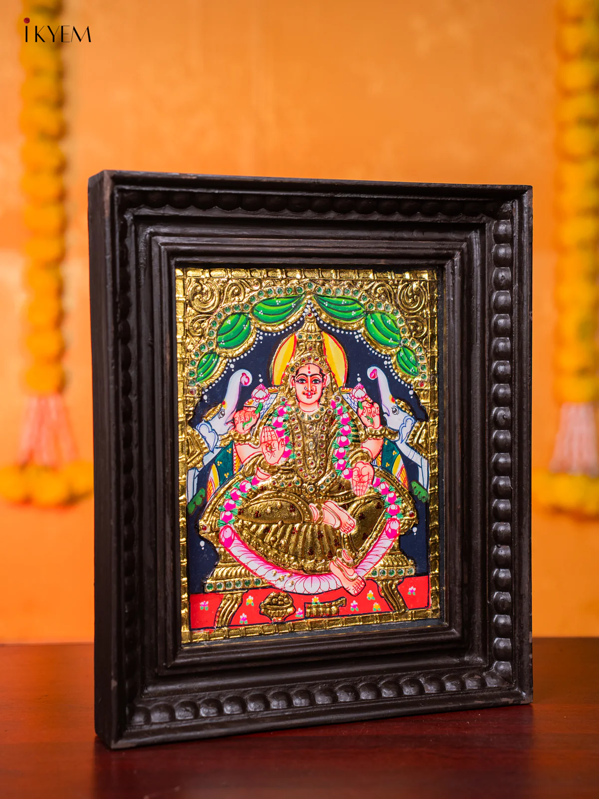 Gajalakshmi Tanjore painting (13*11) - KJ03125 - Image 4