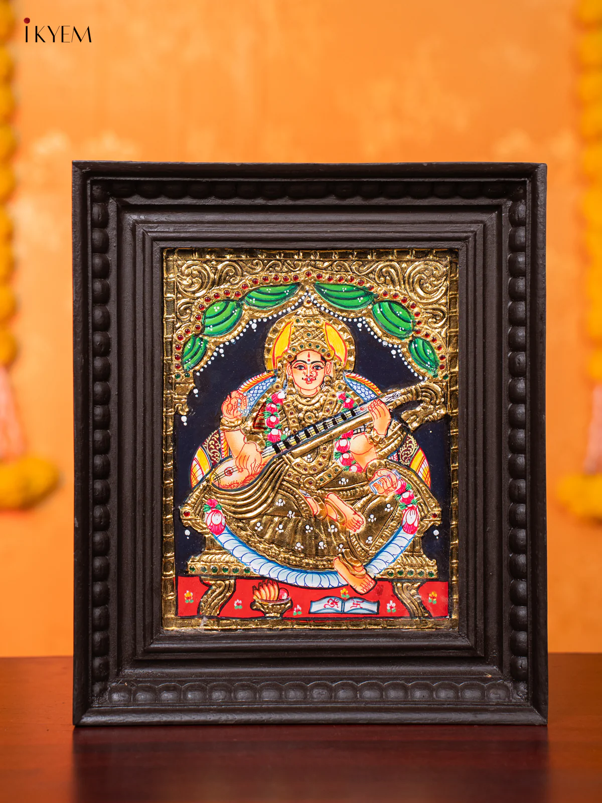 Saraswathi Tanjore painting (13*11) - KJ03138