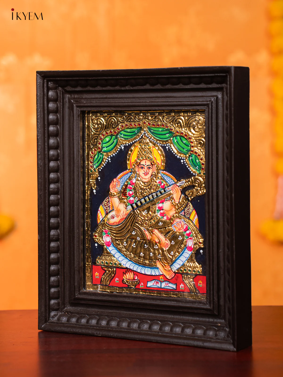 Saraswathi Tanjore painting (13*11) - KJ03138 - Image 2
