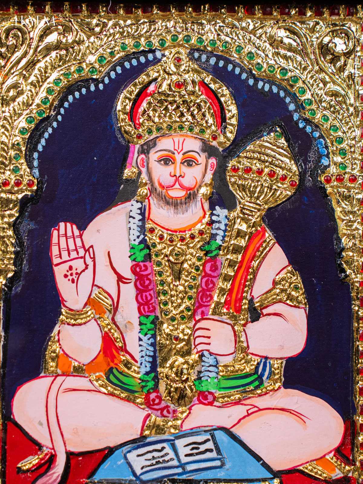 Hanuman Tanjore painting (13*11) - KJ03169 - Image 3
