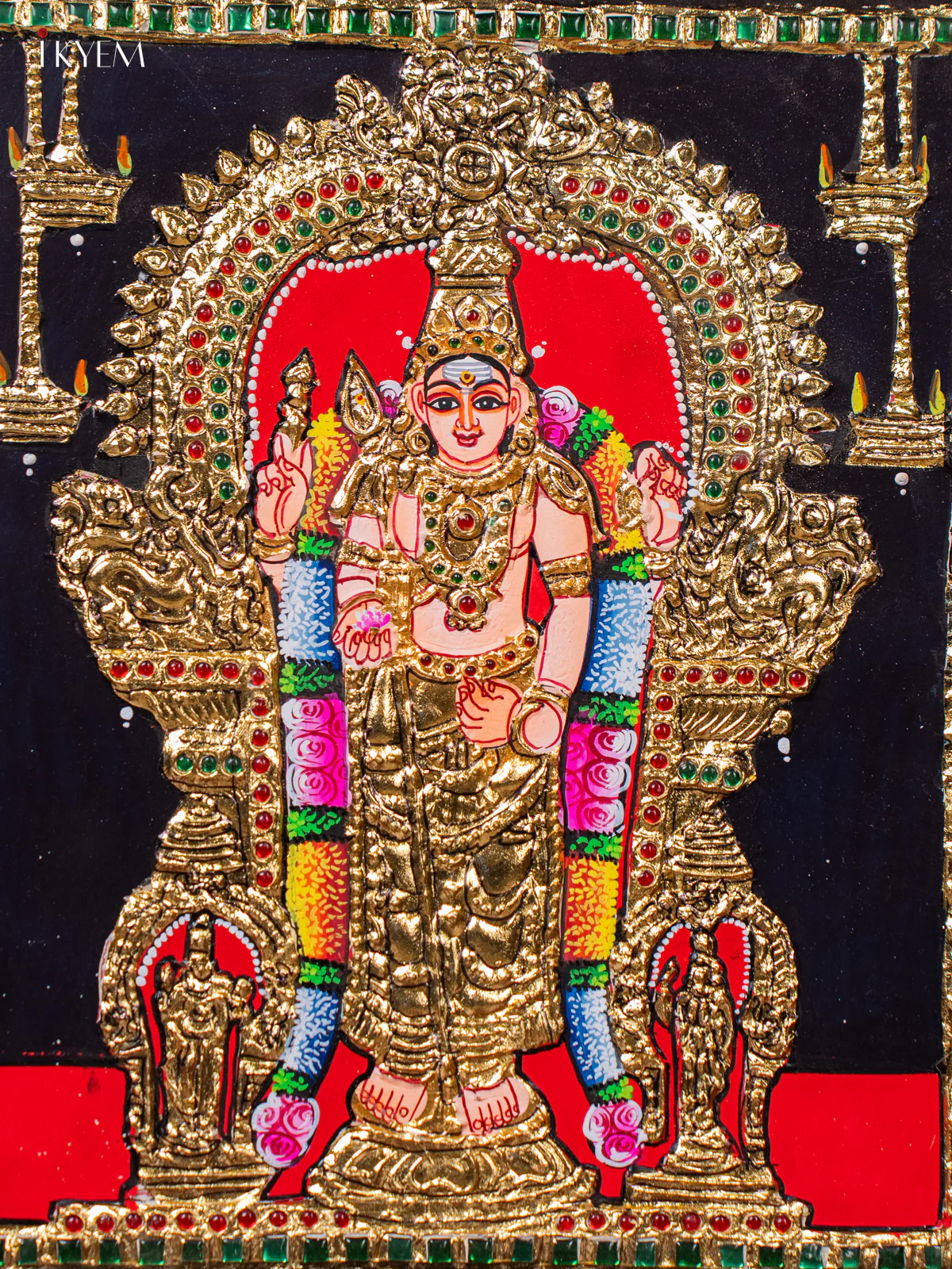 Thirchendur Murugar Tanjore painting (15*13) - KJ03182 - Image 3