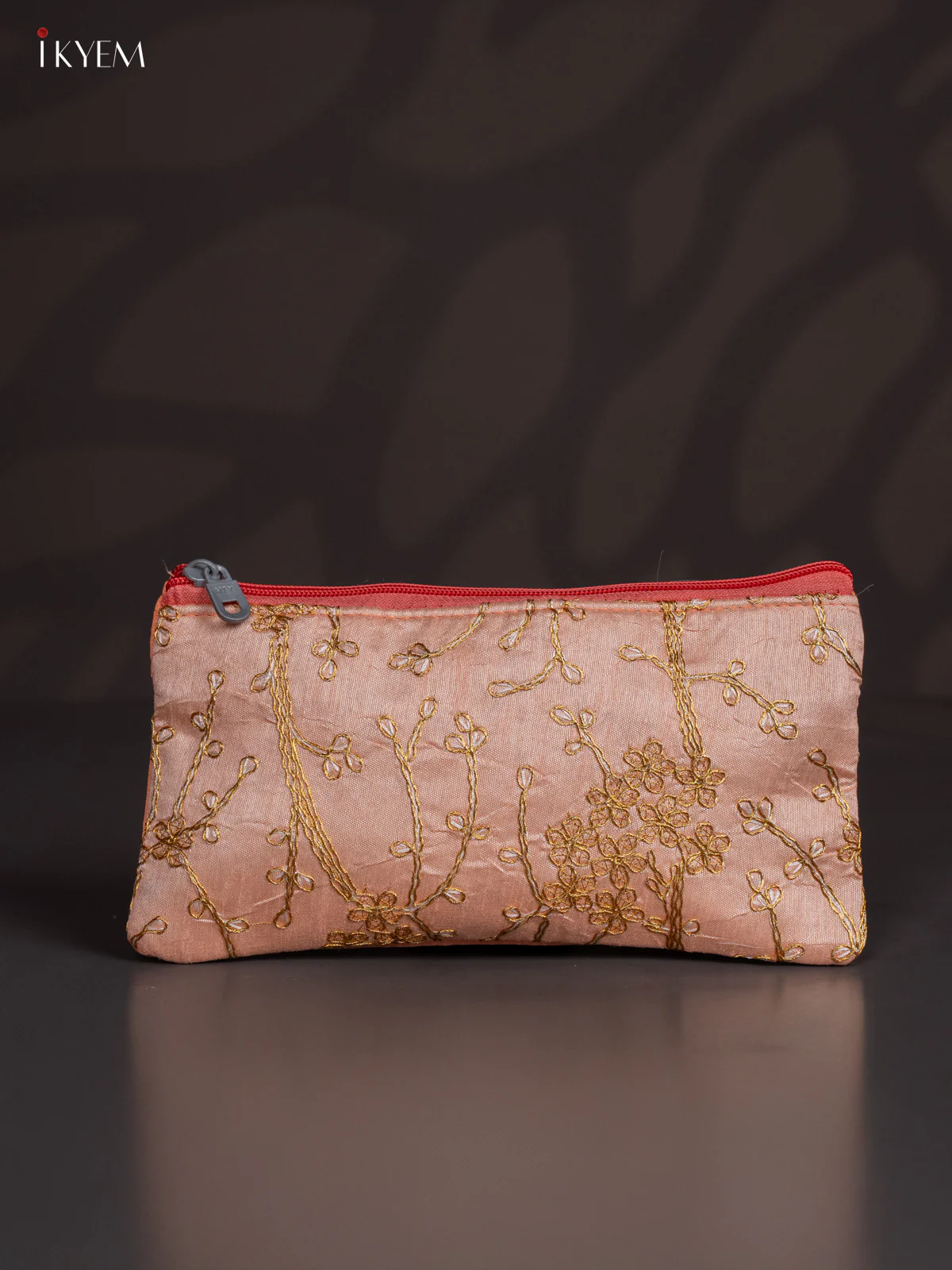 Embroidered Purse - Peach - KJ04135
