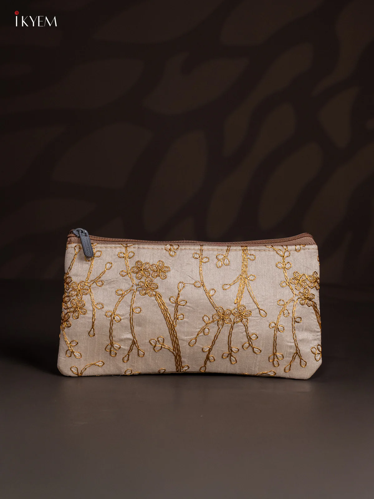 Embroidered Purse - Cream - KJ04137