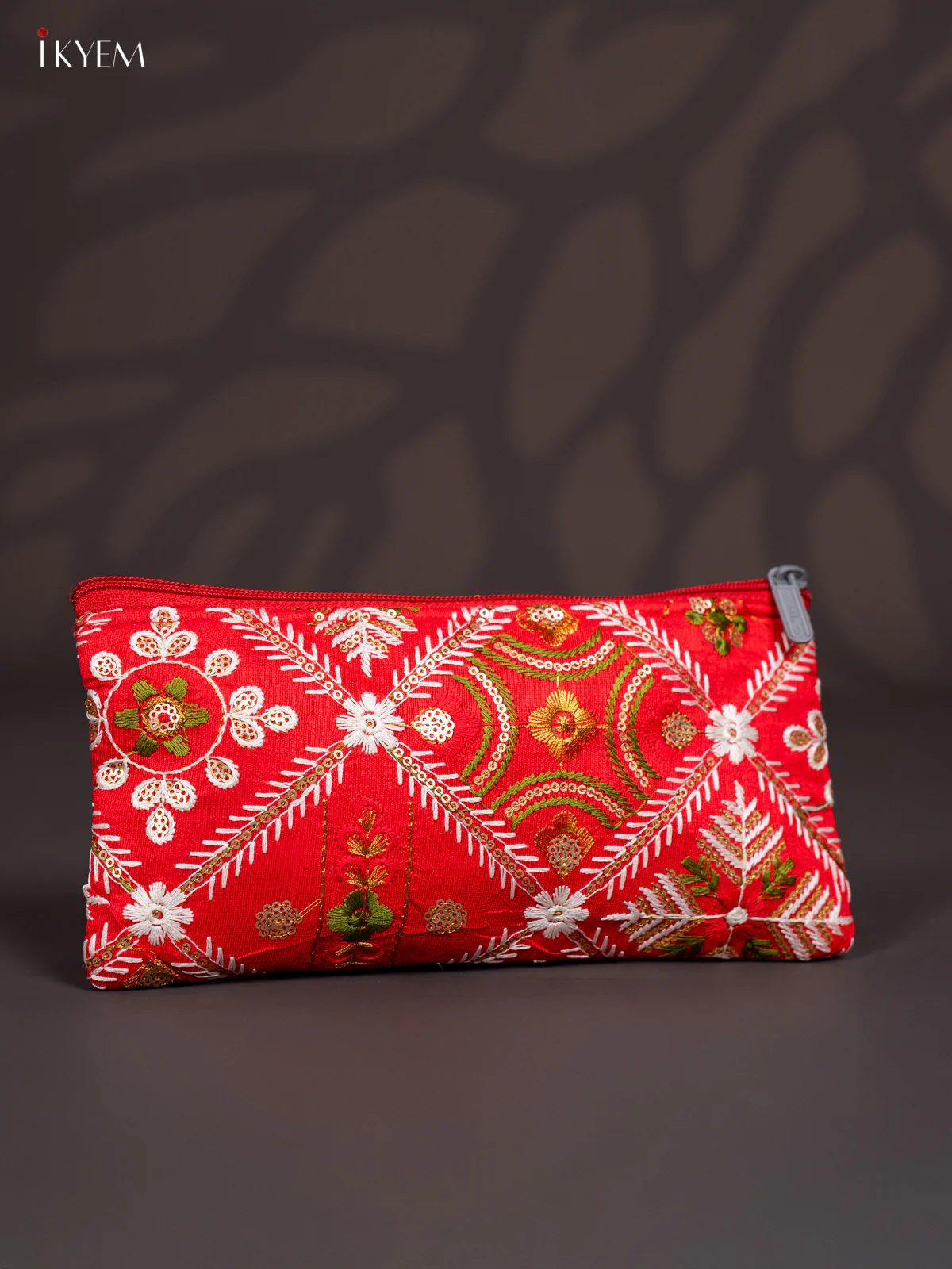 Embroidered Work Purse - Red - KJ04141 - Image 2