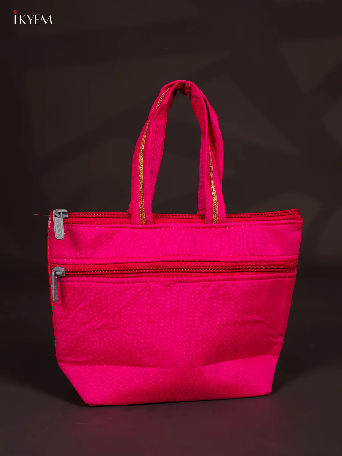 Pichwai Lotus Design Pink Handbag - 7.3 Inch - KJ04156 - Image 3