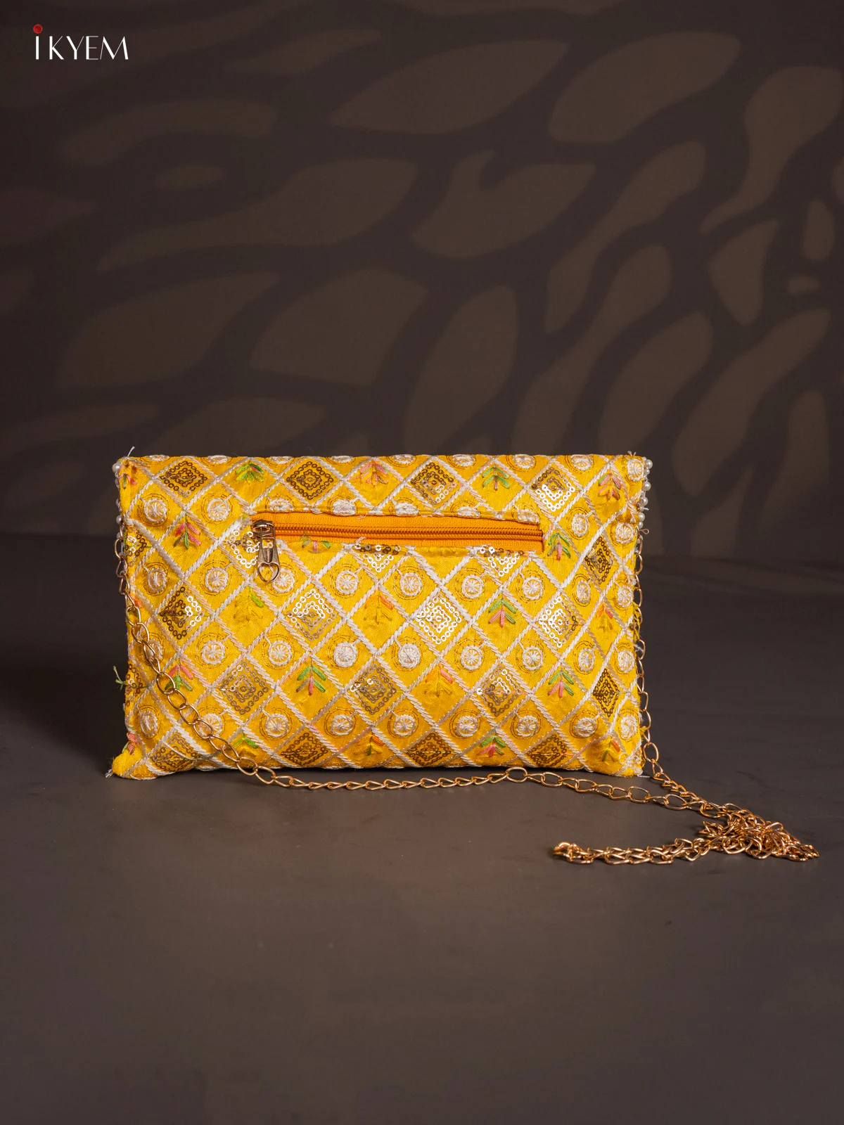 Embroidered Sling bag - Yellow - KJ04158 - Image 3