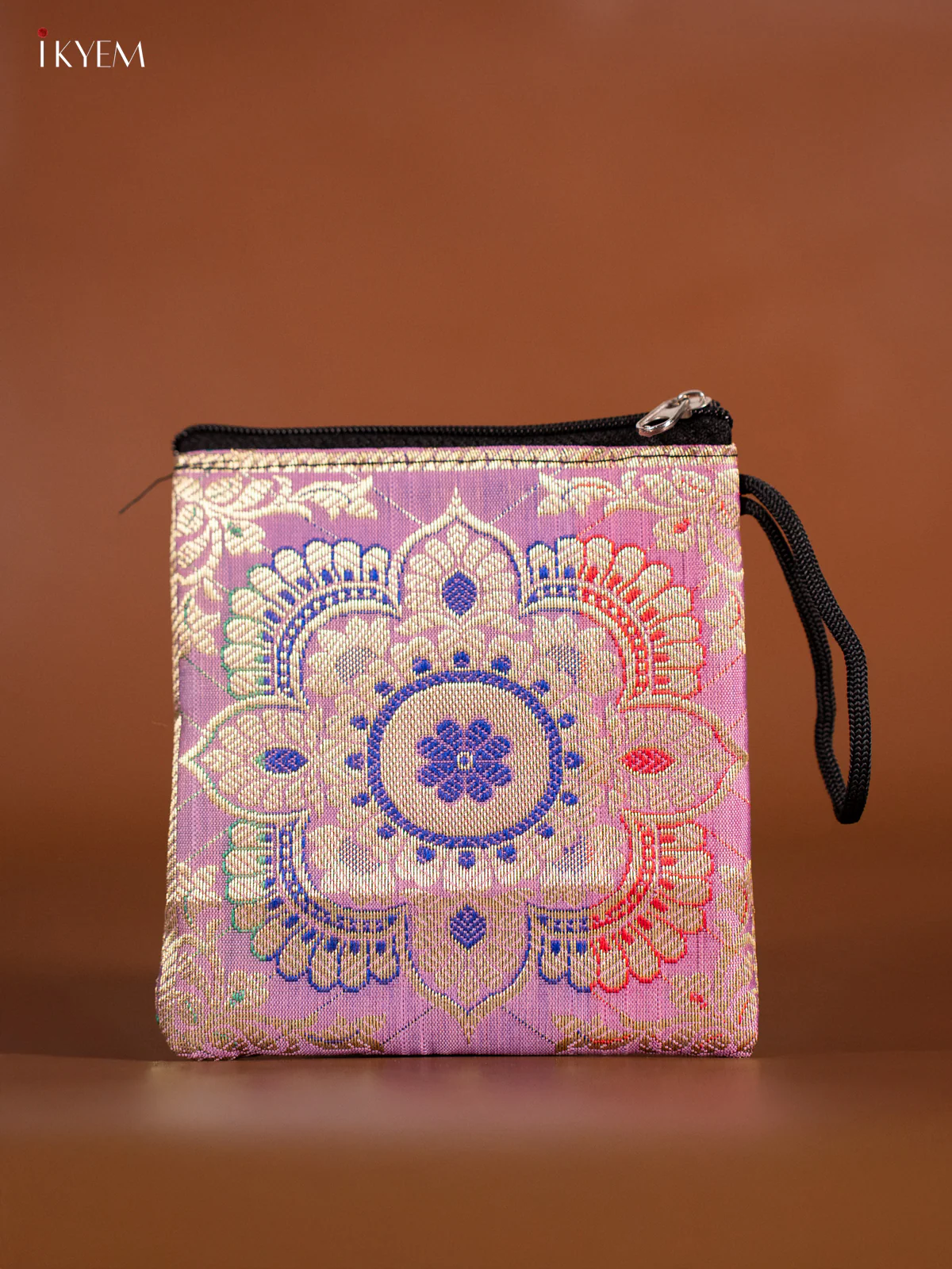 Banarasi Coin Pouch - Baby Pink - 5 Inch - KJ06161