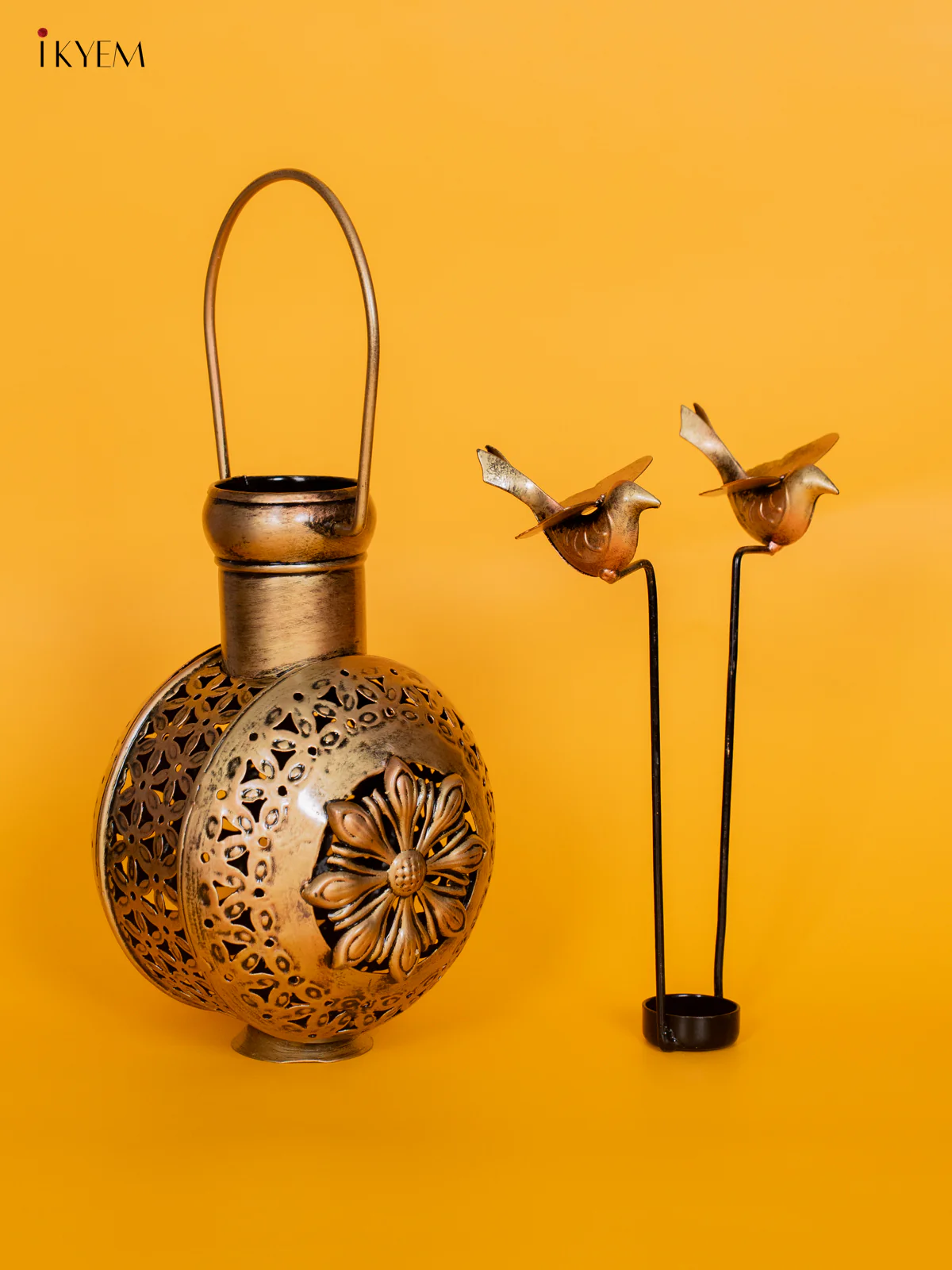 Metal Spin Lota Bird T-Light - 9 Inches - KJ06185 - Image 4