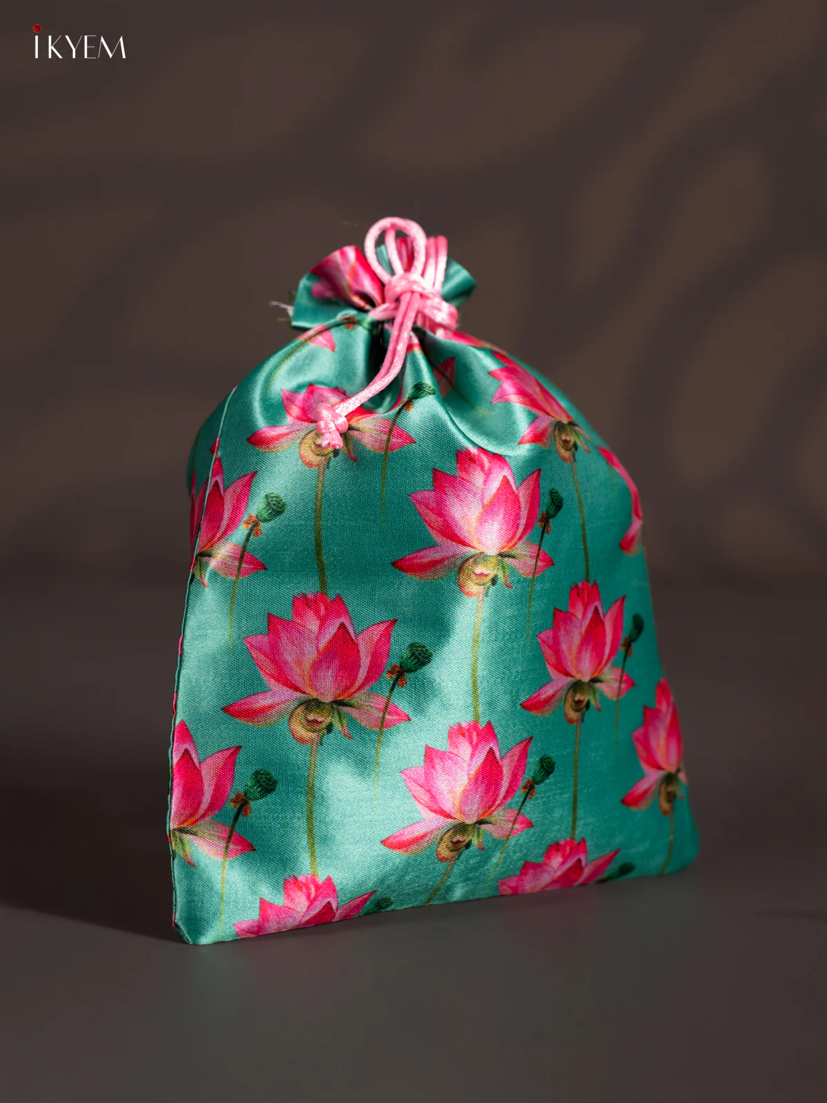 Lotus Potli Bag - Teal - KJ11155 - Image 2