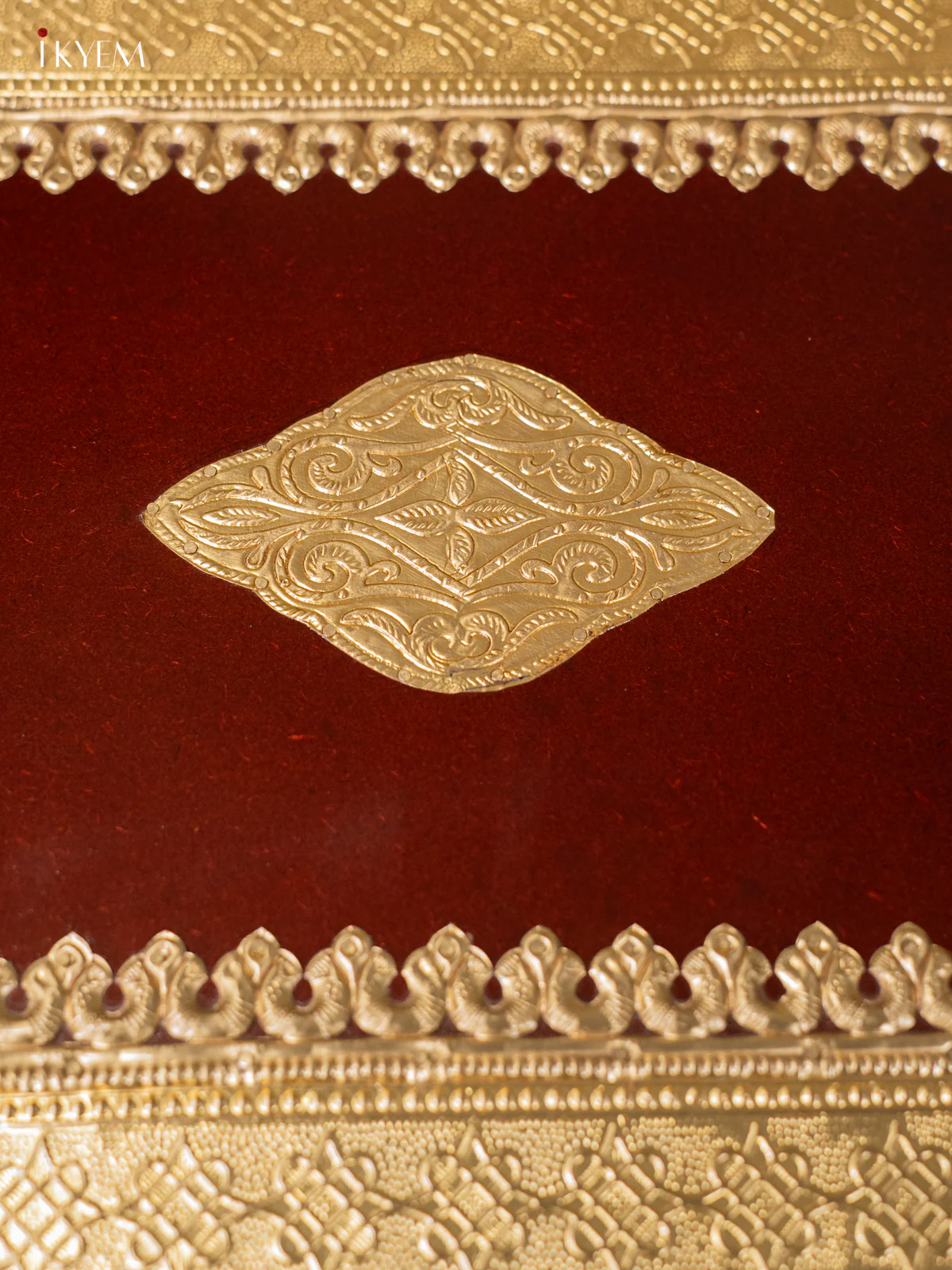 Brass Fitted Rectangle Wooden Stool - (18x12) Inch - KJ13121 - Image 4