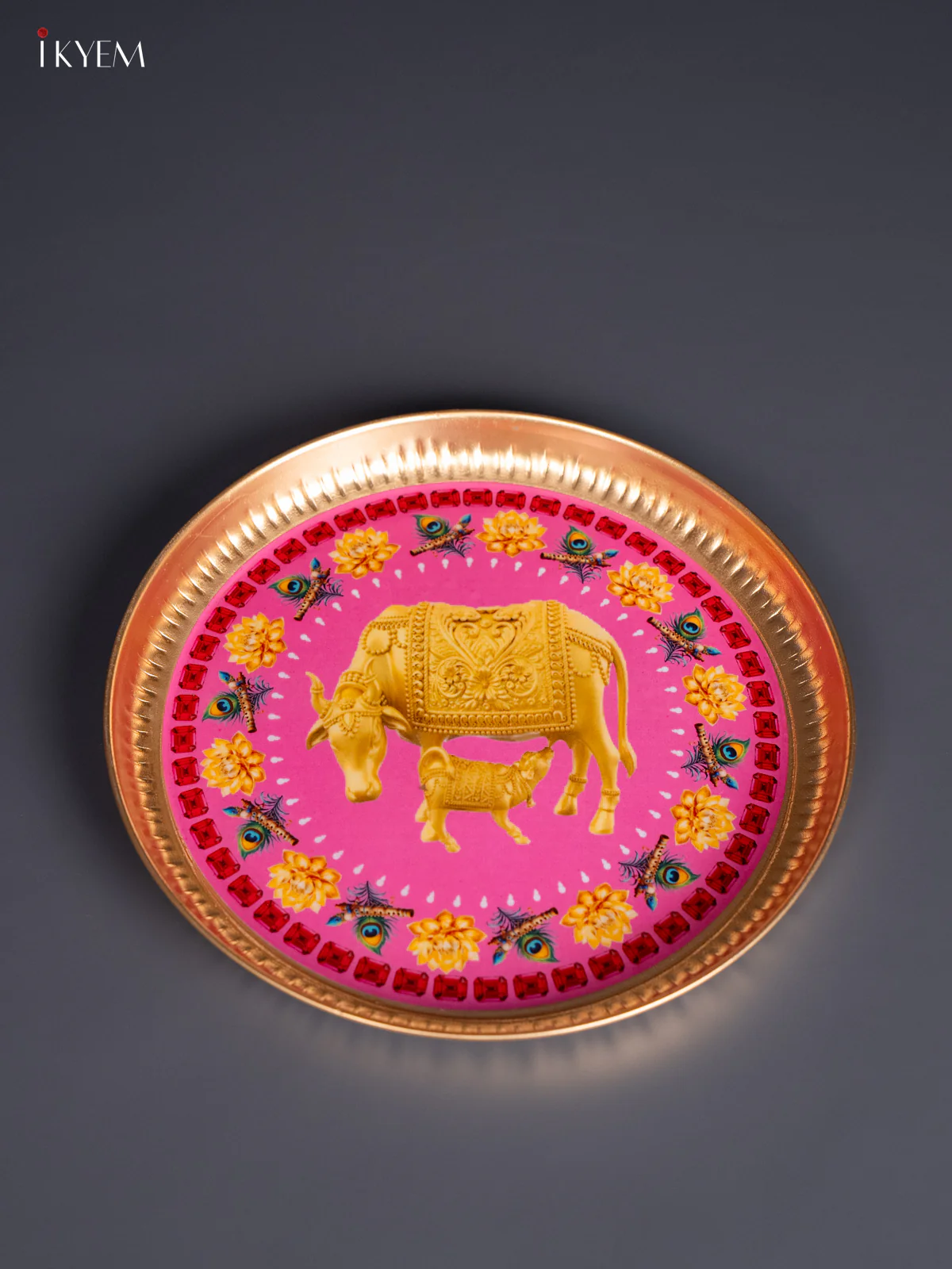 Cow & Calf Digital Printed Metal Plate - Pink - KJ21111 - Image 2