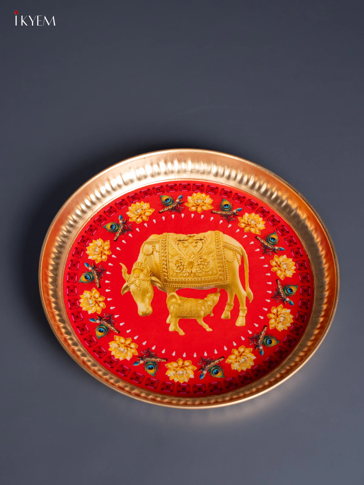 Cow & Calf Digital Printed Metal Plate - Red - KJ21112 - Image 2