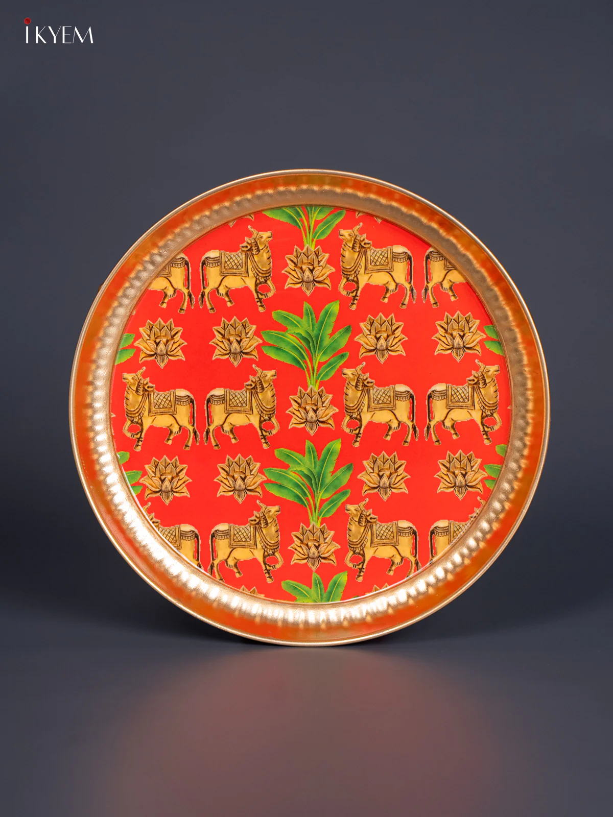 Cow Digital Printed Metal Plate - Red - KJ21115