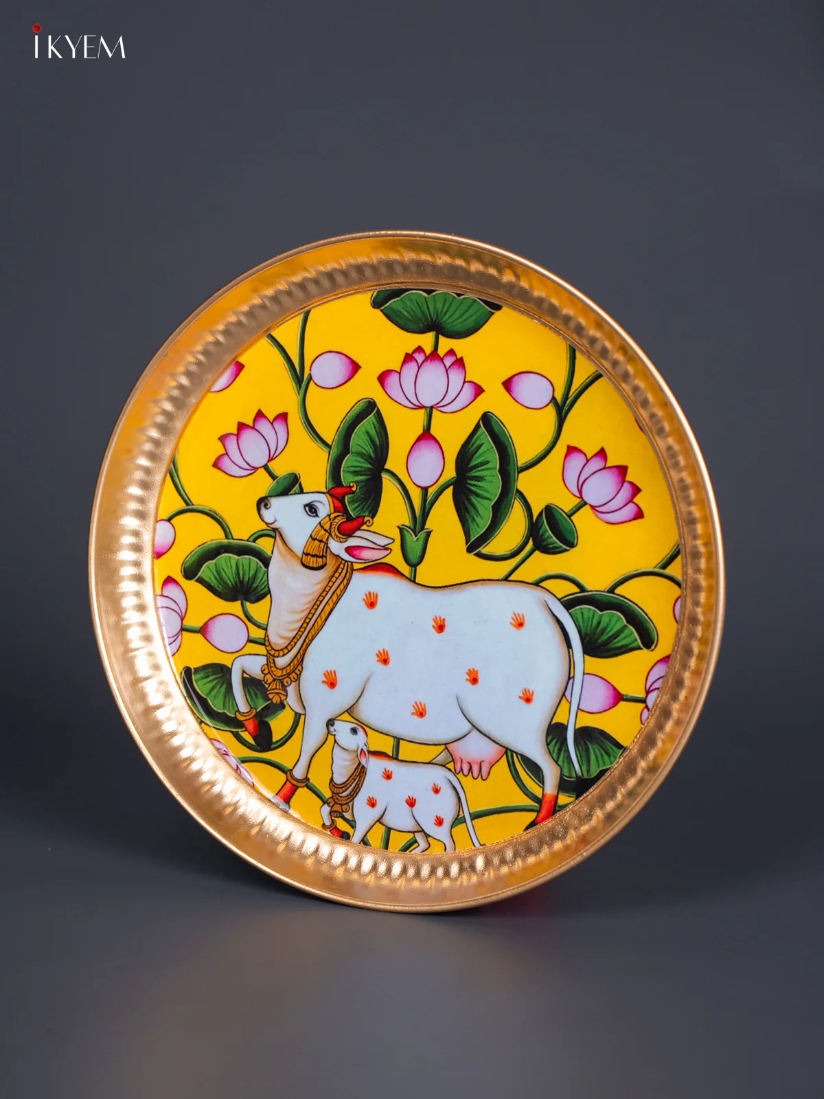 Cow & Calf Digital Printed Metal Plate - Yellow - KJ21116 - Image 4