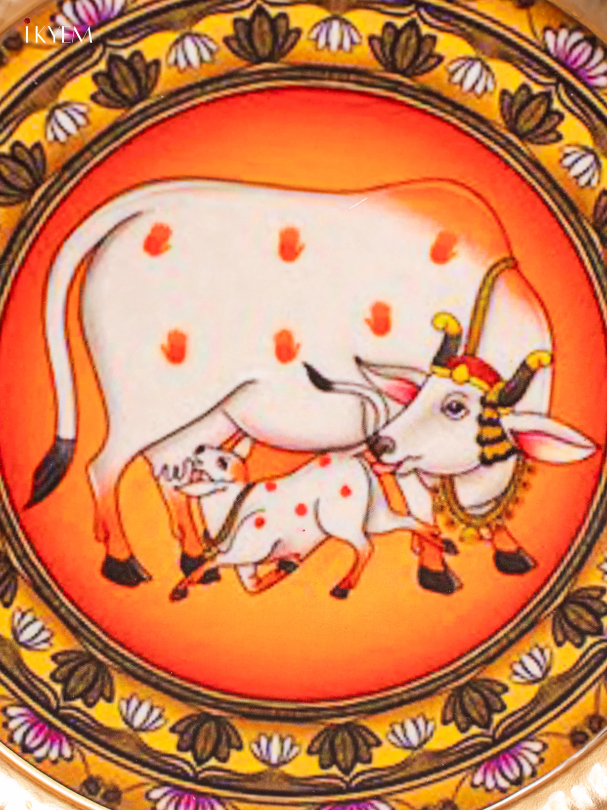 Cow & Calf Digital Printed Metal Plate - Orange - KJ21127 - Image 3