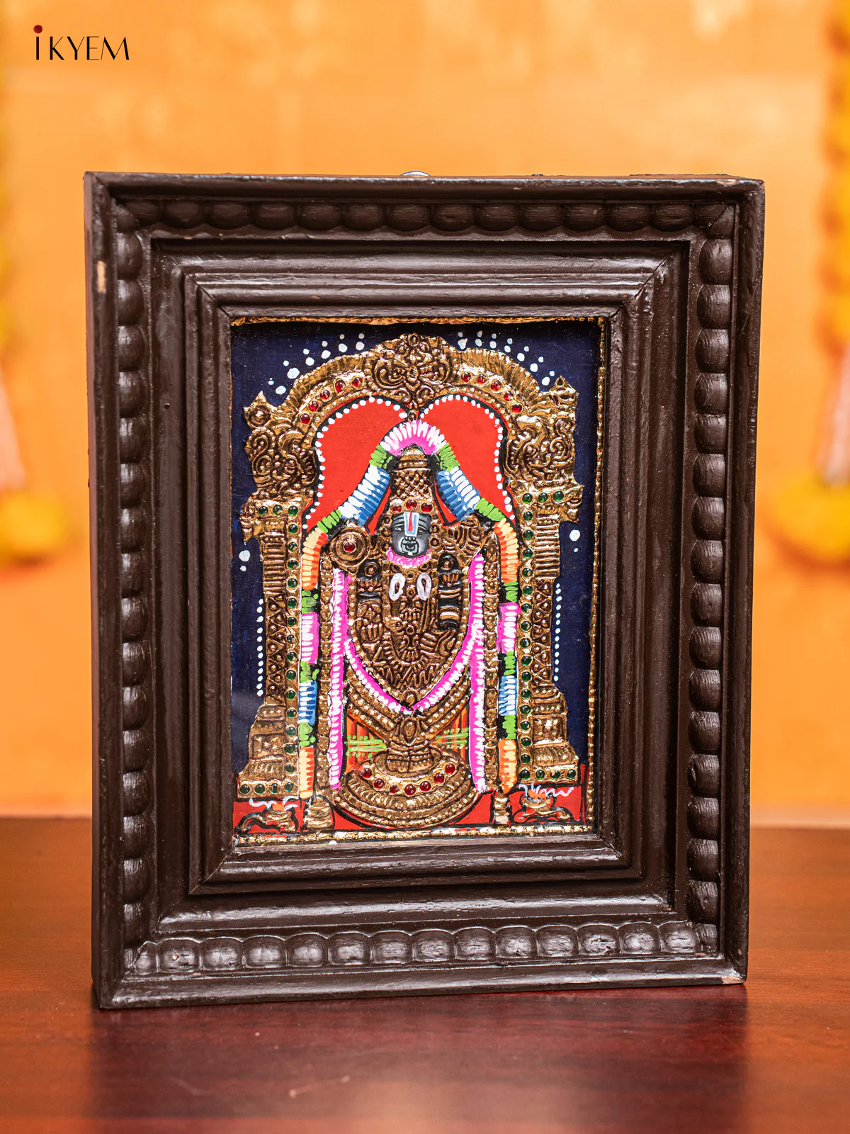 Balaji Tanjore Painting  (11x9 Inch) - KJ28112 - Image 2