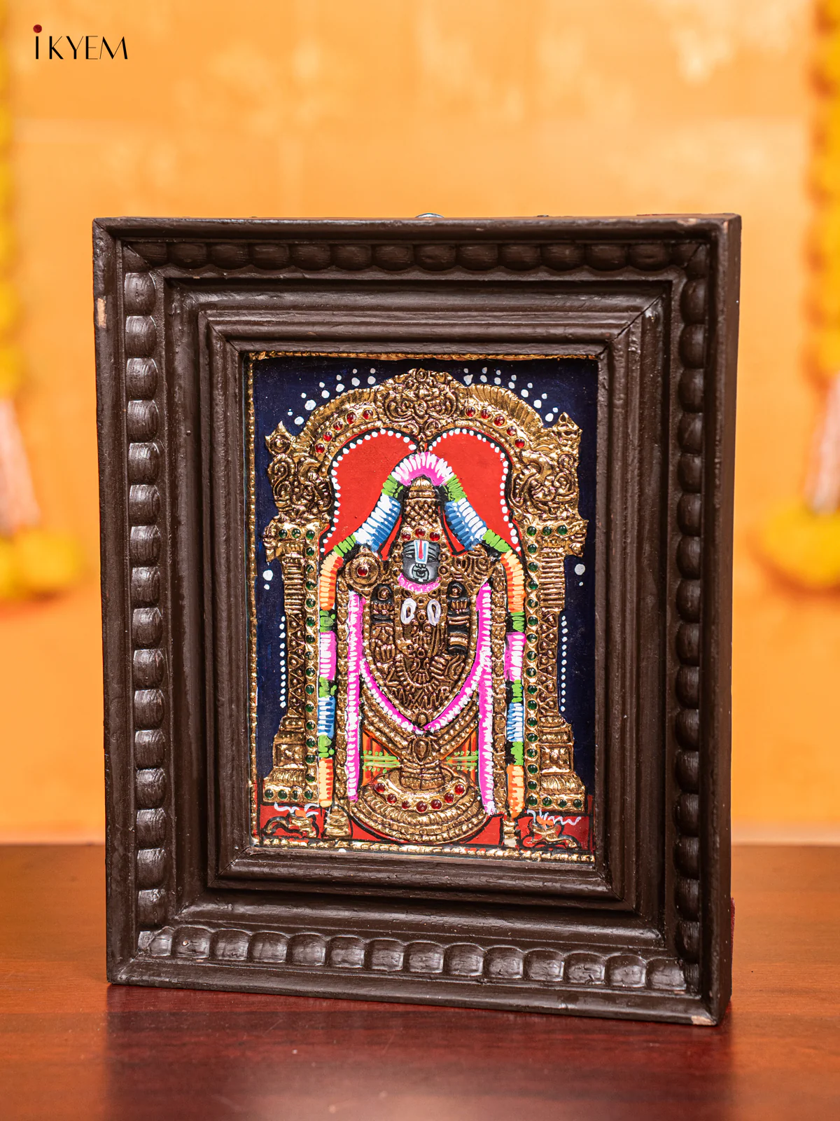 Balaji Tanjore Painting  (11x9 Inch) - KJ28112 - Image 4