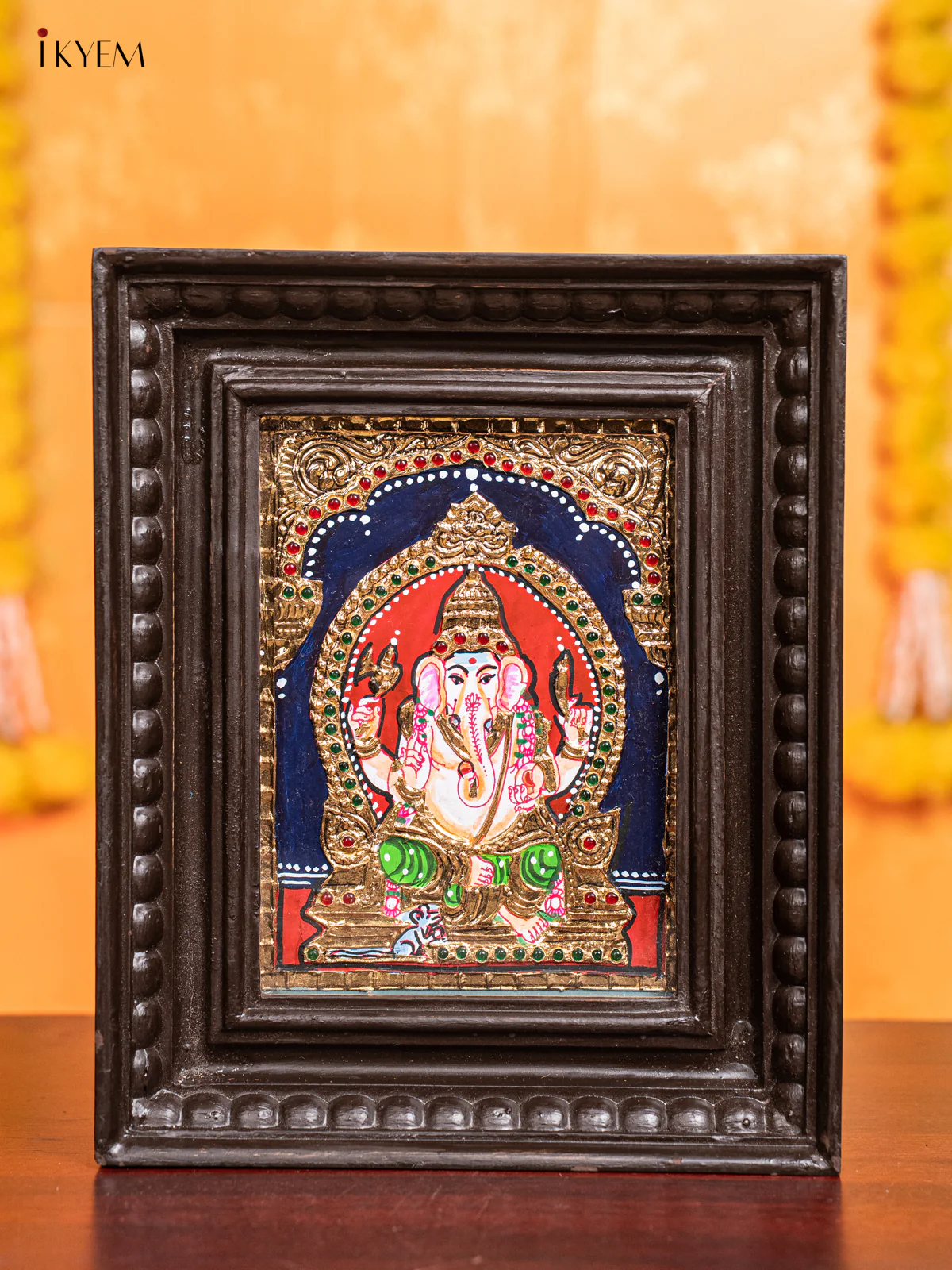 Lord Ganesha Tanjore Painting (11x9) Inch - KJ28132