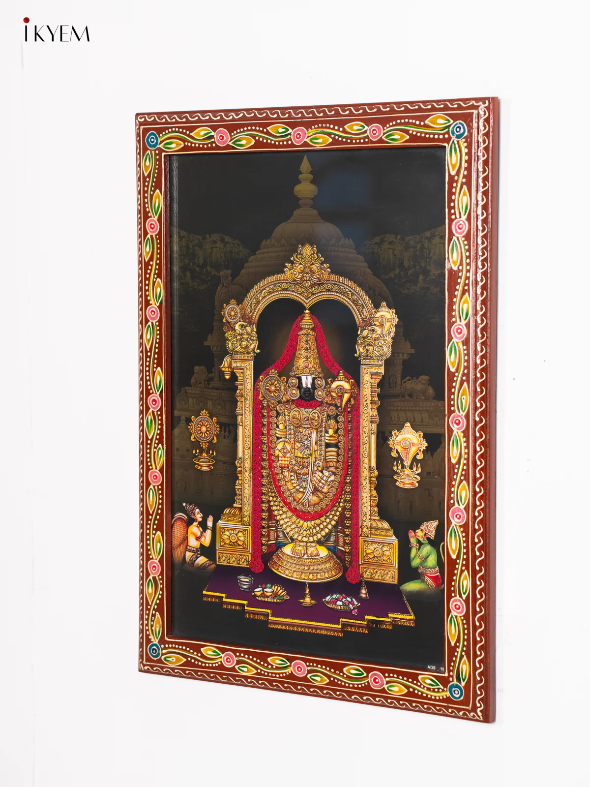 Hand-Painted Wooden Balaji Wall Hanging Frame – (20 × 14) inch - KJ31120 - Image 3