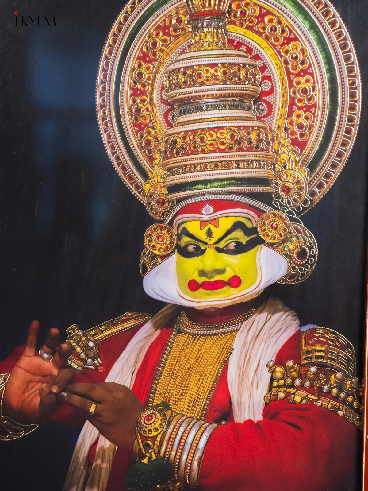 Hand-Painted Wooden Kathakali Dancer Wall Hanging Frame – (20 × 14) Inch - KJ31123 - Image 2