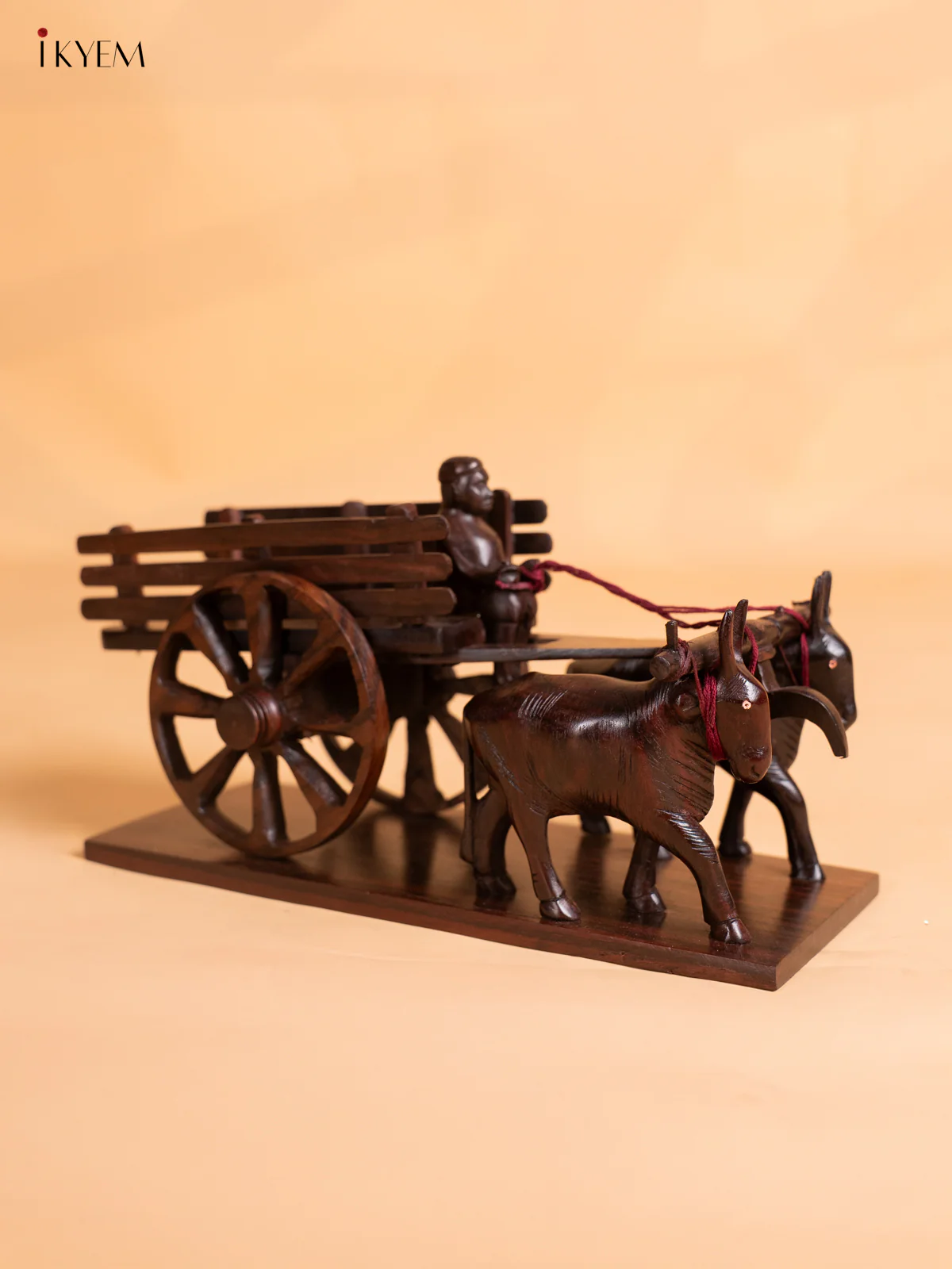Mysore Rosewood Bullock Cart - 6 Inch - KJ31129 - Image 2