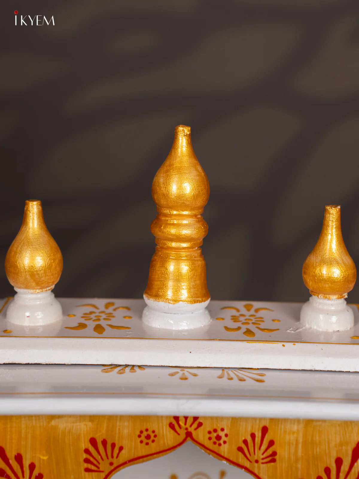Wooden hand Painted Mini Temple -White - 19 Inches - KJ31141 - Image 3