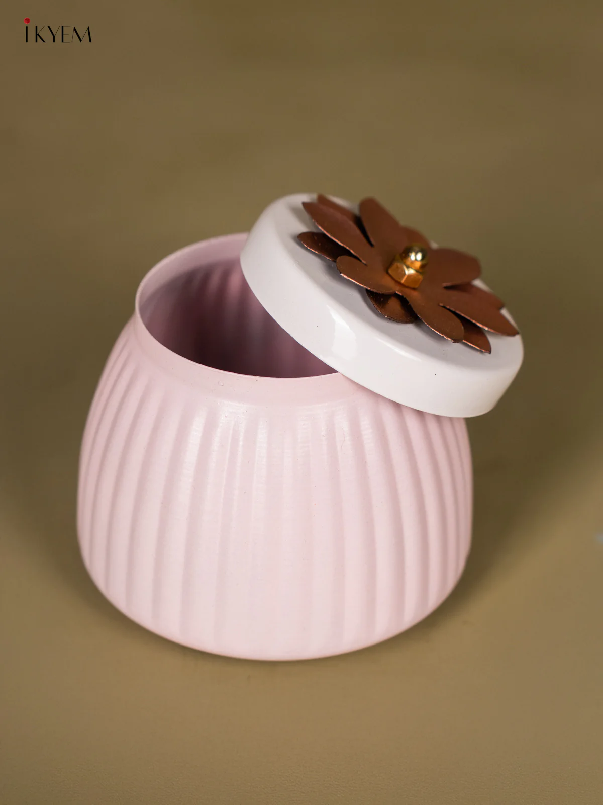 Metal Dry Fruit Nuts Box - Light Pink - 3.5 Inch - KK01118 - Image 3