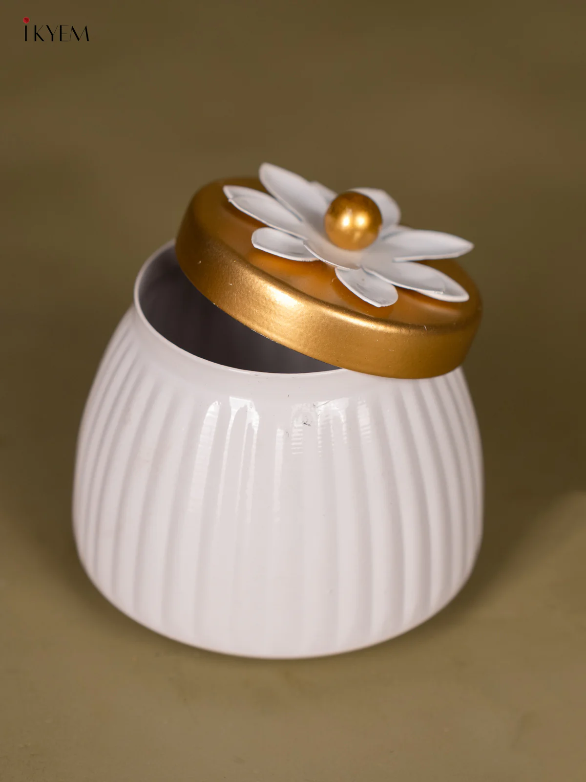 Metal Dry Fruit Nuts Box in White - 3.5 Inch - KK01125 - Image 3